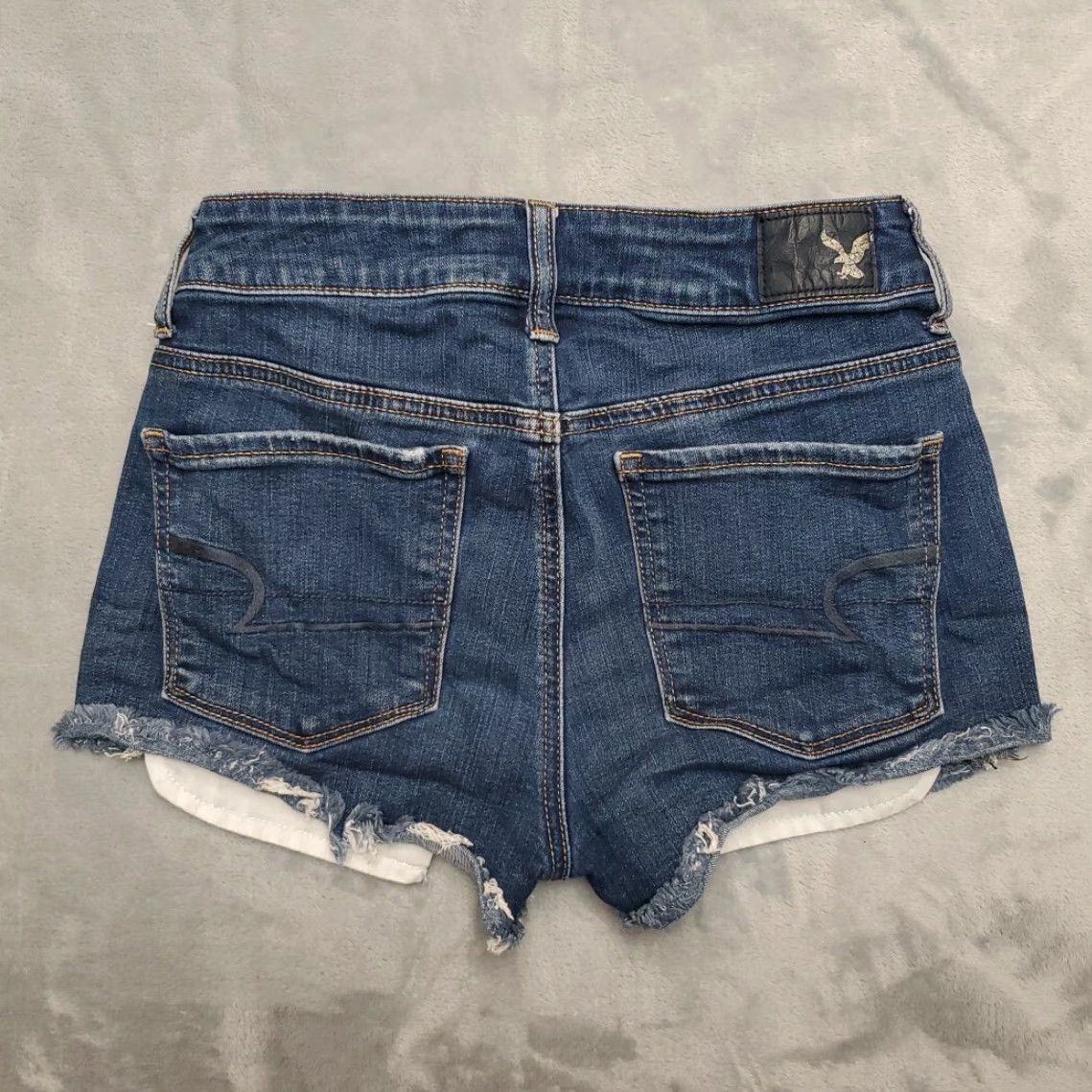 American Eagle Outfitters American Eagle Shorts Womens 2 Denim Micro Mini Shortie Super Stretch Cutoff Size 26" / US 2 / IT 38 - 5 Thumbnail