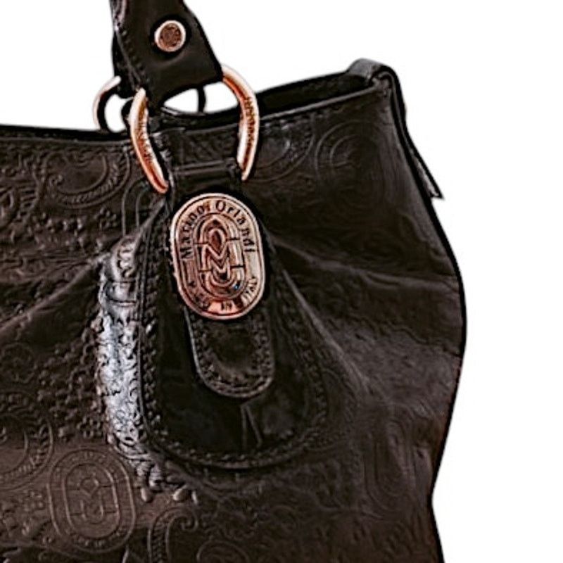 NBDN Nobrandedon Marino Orlandi Leather Black/Gold Tote Bag Size ONE SIZE - 7 Thumbnail
