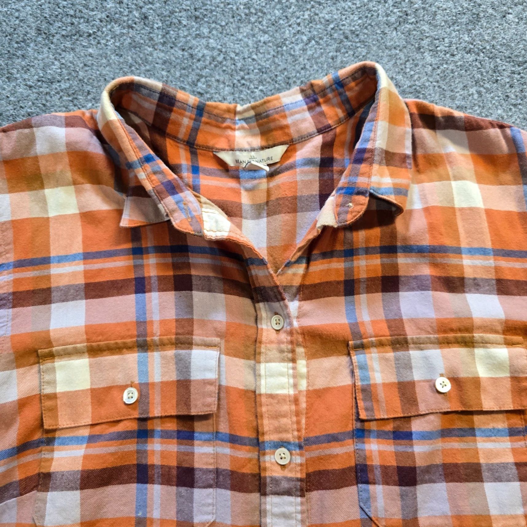 Vintage LL Bean Signature Top Womens Size Large Brown Plaid Button Long Sleeve Casual Shirt Size L / US 10 / IT 46 - 2 Thumbnail