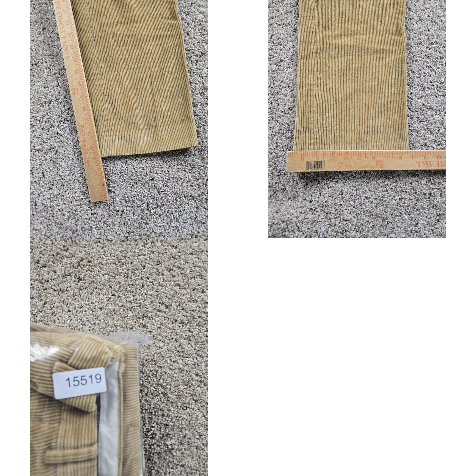 Vintage Magee Corduroy Pants Mens 40x33 Beige Chino Straight Leg Cotton 5-Pocket Design Pleated Front Classic Fit zip Size US 40 / EU 56 - 8 Thumbnail