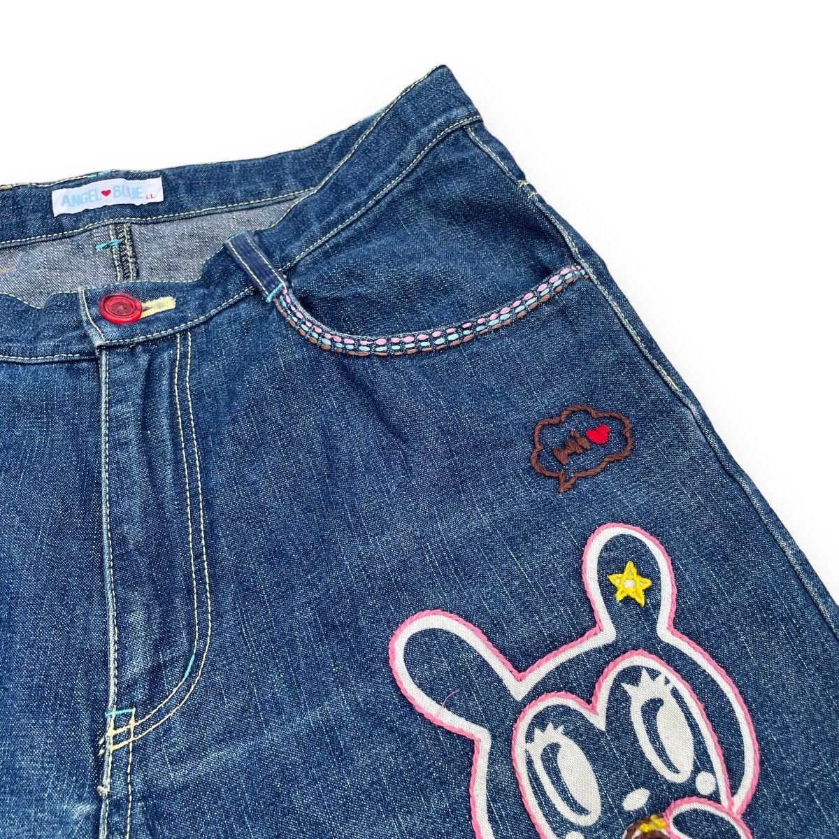 Angel Blue × Hysteric Glamour × Japanese Brand ANGEL BLUE CORDUROY POCKET PATCHWORK DENIM PANTS Size 28" / US 6 / IT 42 - 8 Thumbnail