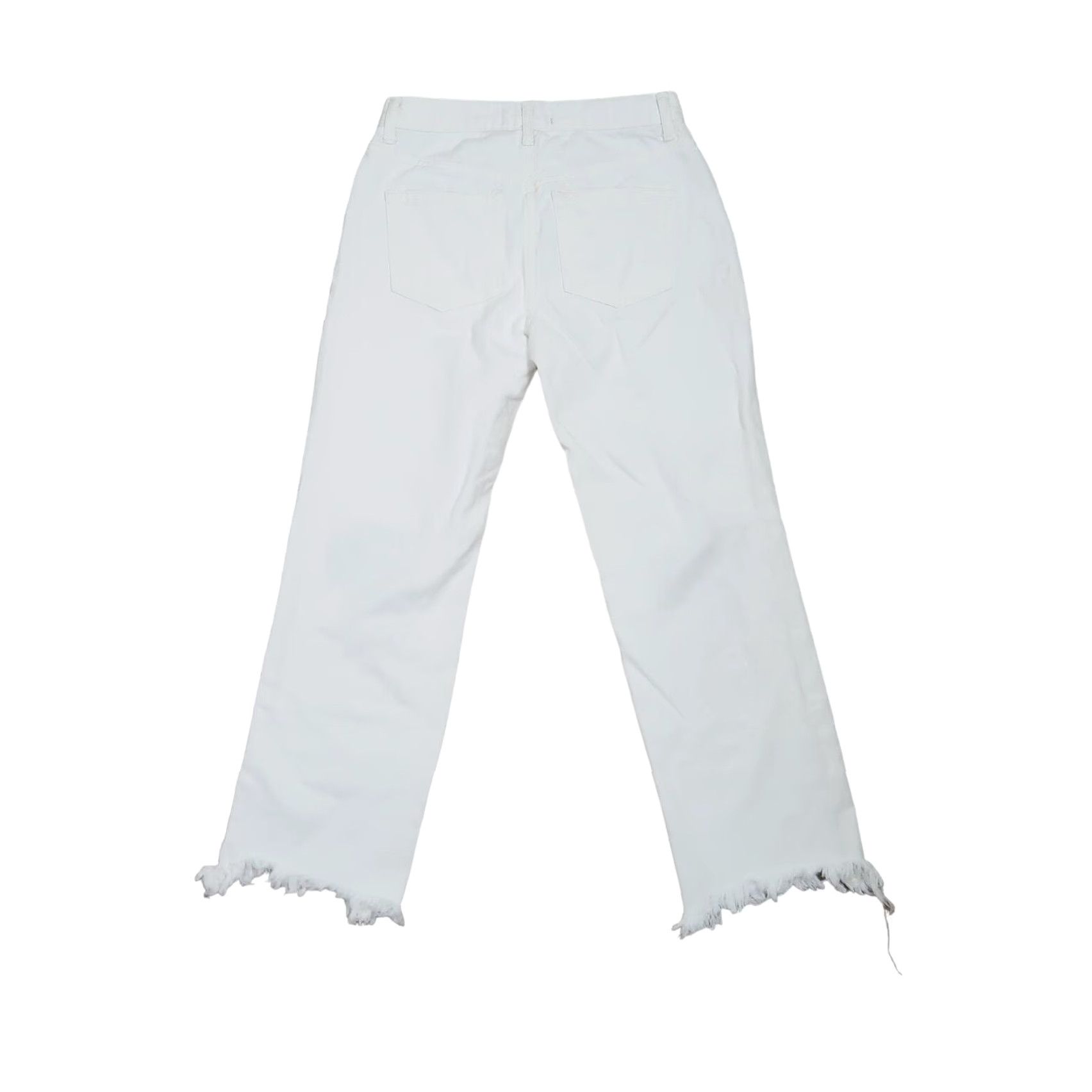 Free People Free People Jeans White Denim Mid Rise Straight Leg Distressed 25 Womens Jeans Lifestyle 90s? 1750 Size 42" / US 20 - 3 Thumbnail