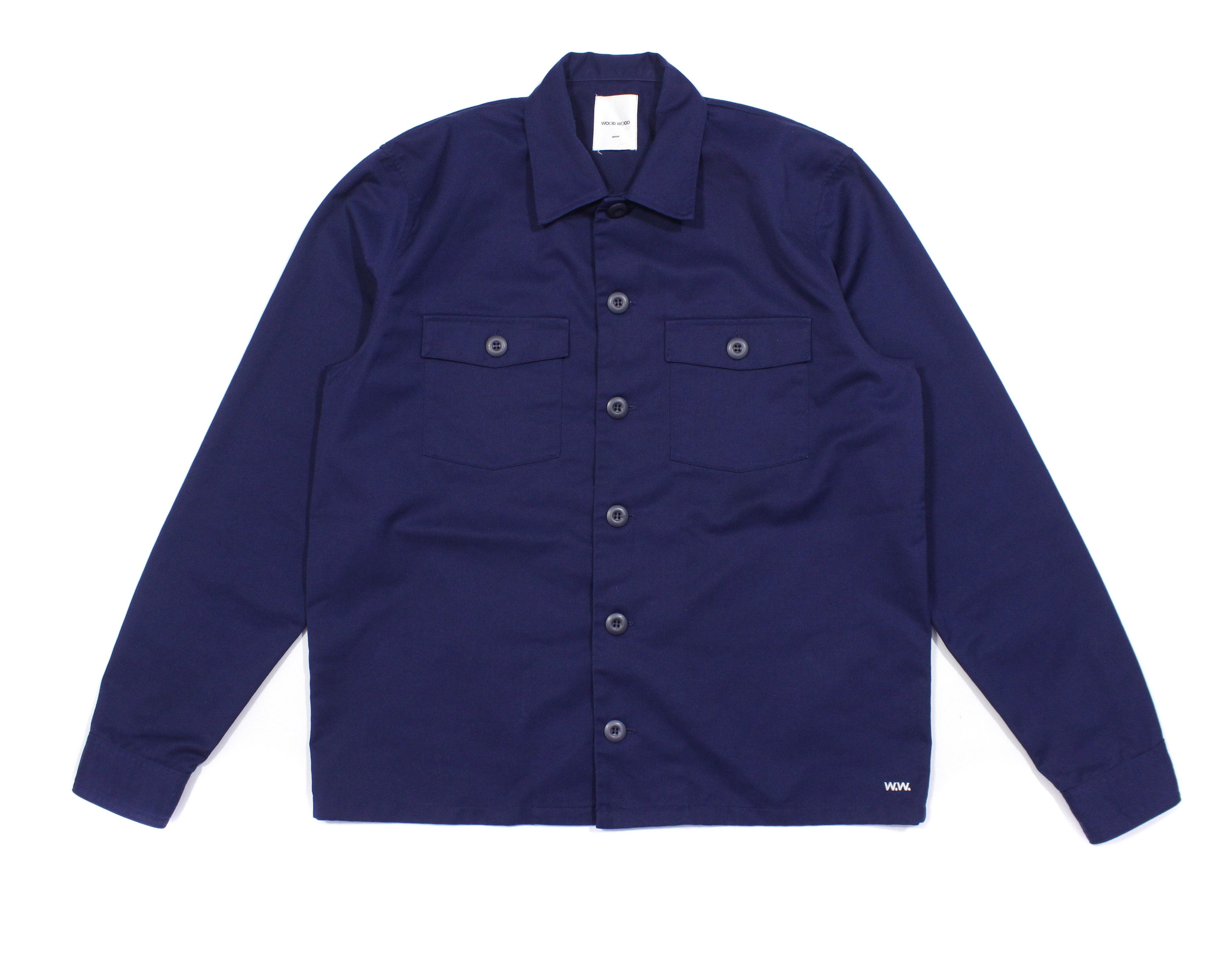 Wood Wood Romantic Big Logo Franco Overshirt Size US M / EU 48-50 / 2 - 1 Thumbnail