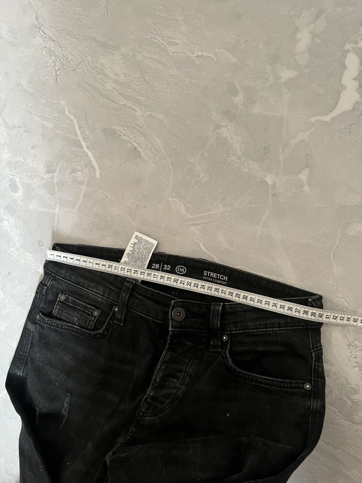Japanese Brand Rare Avant Garde Slim Faded Jeans / Japanese Grunge Vibe 90 Size US 31 - 5 Thumbnail