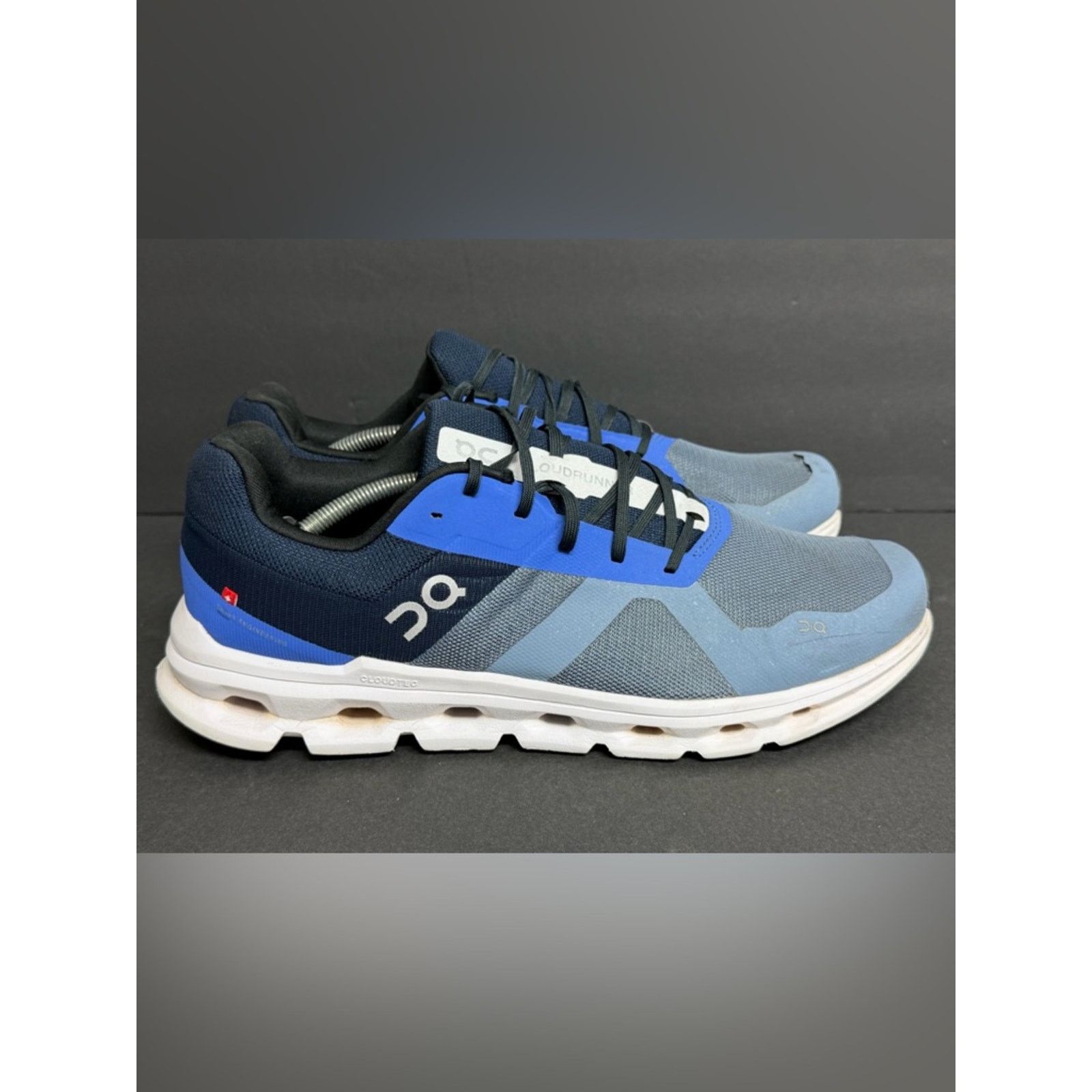On On Cloudrunner Shoes Mens 13 D Metal Midnight Sneakers Size US 13 / EU 46 - 2 Thumbnail