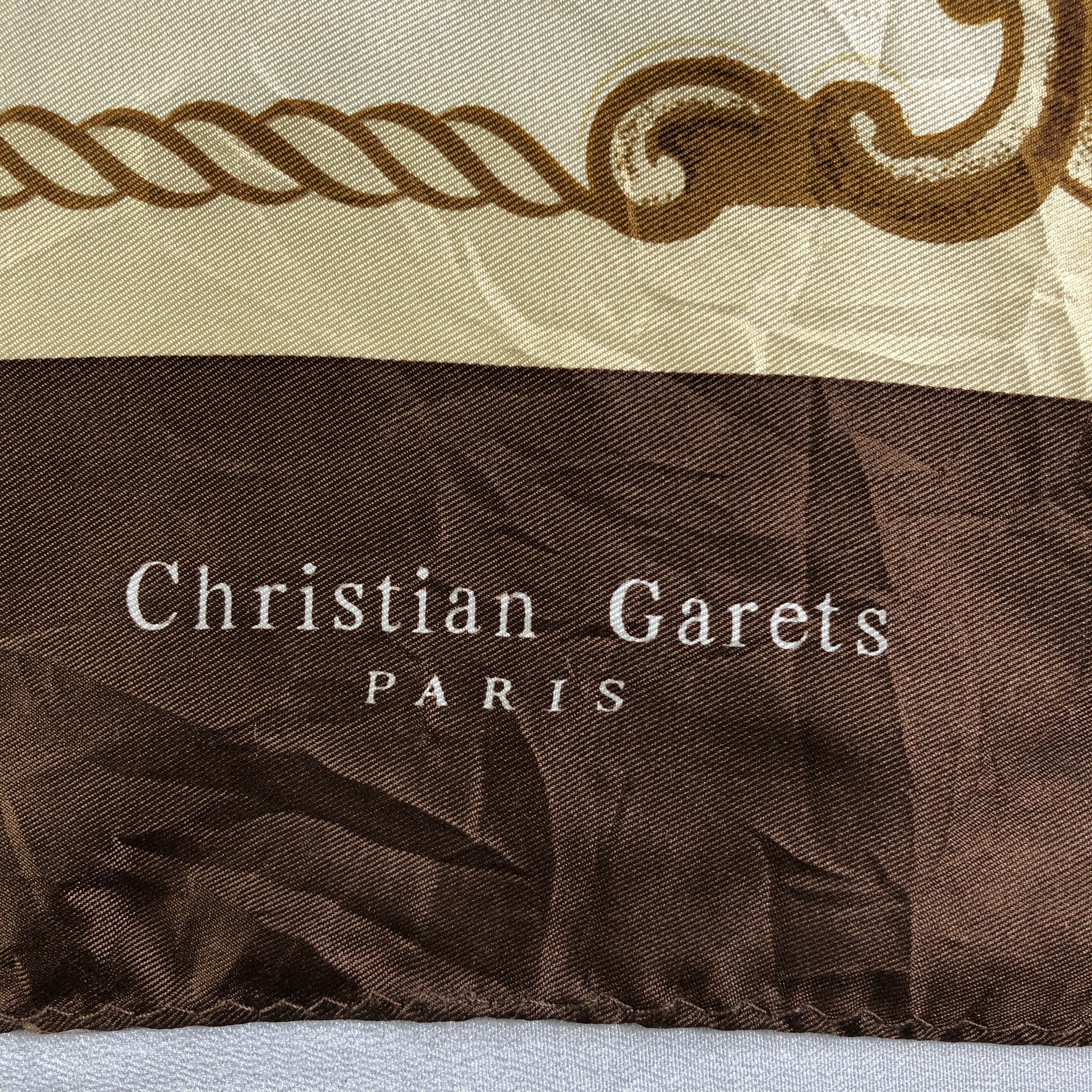 Vintage Vintage Christian Garets Paris Silk Scarf Size ONE SIZE - 4 Thumbnail