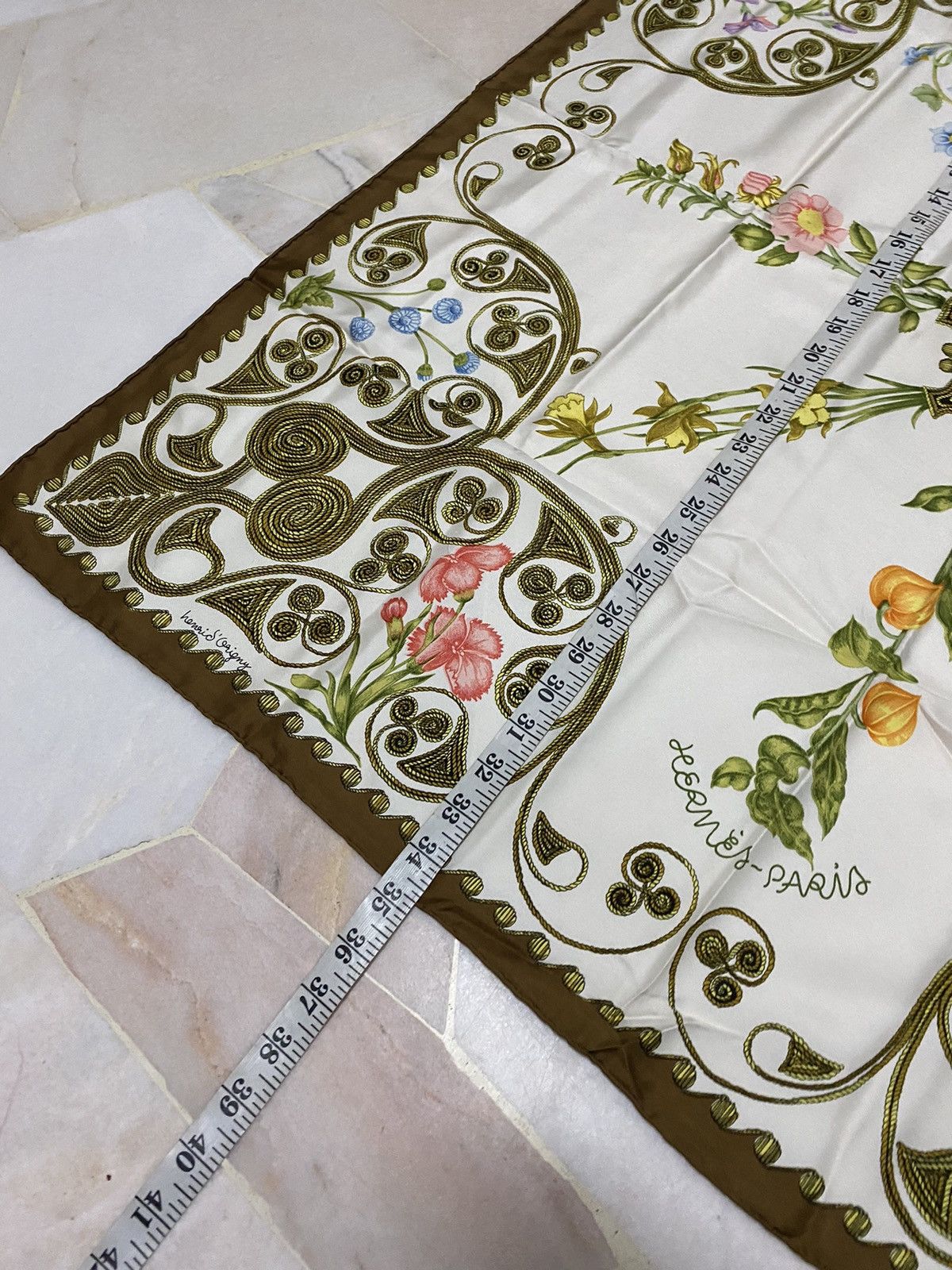 Hermes Vintage Hermes Silk Scarves Arabesques Size ONE SIZE - 15 Thumbnail