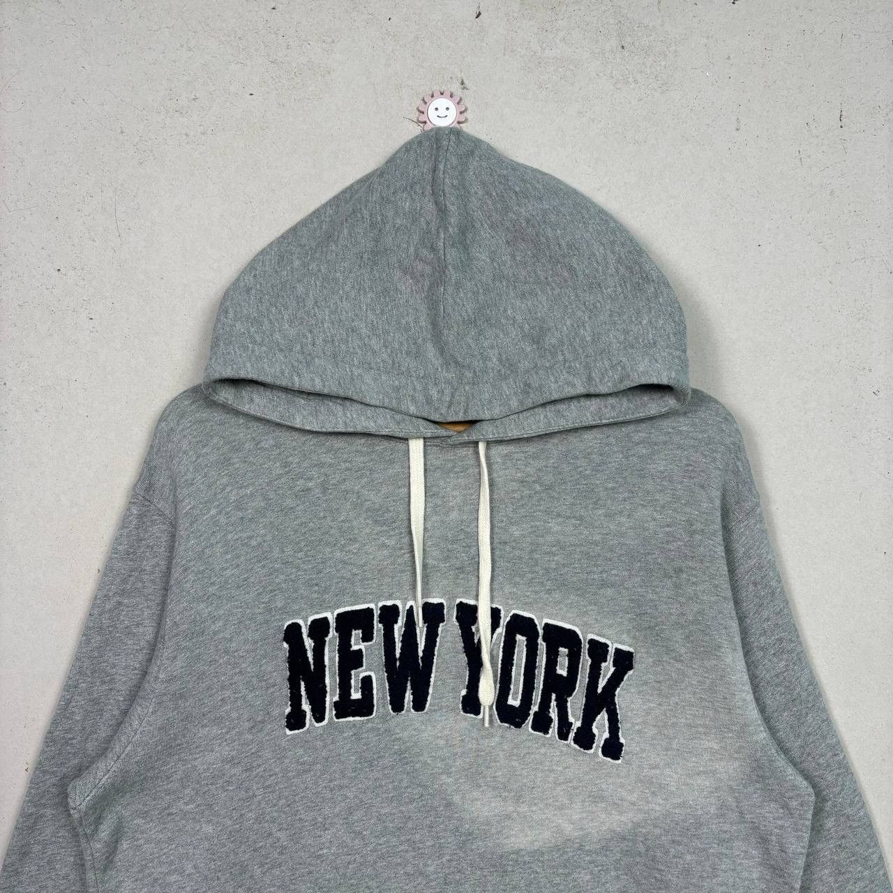 Champion Vtg 90s Champion New York Spell Out Hoodie Sweatshirt L Grey Size US L / EU 52-54 / 3 - 3 Thumbnail