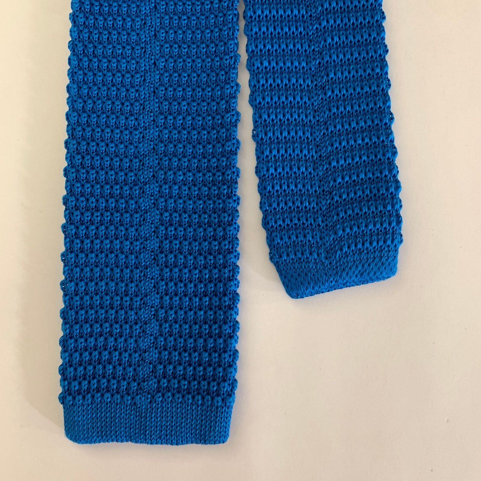 Other KNOTTERY Blue Knit Silk Tie Size ONE SIZE - 1 Thumbnail