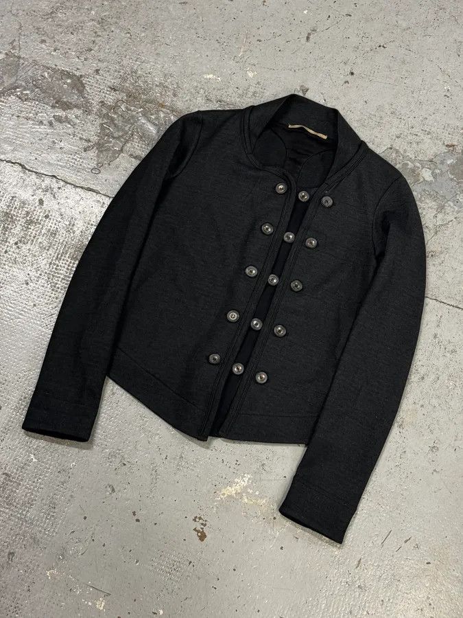 Marithe + Francois Girbaud Marithé & François Girbaud Grey & Black Officer Buttoned Jacket Size S / US 4 / IT 40 - 6 Thumbnail