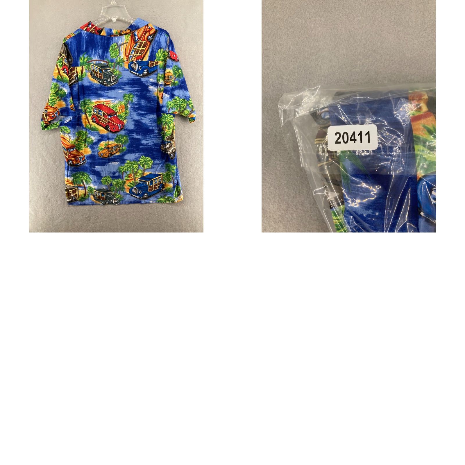 Vintage Pineapple Connection Mens Hawaiian Shirt L Adult Large Palm Tree Vintage Blue Button-Up Short Sleeve Casual Shirt Size US L / EU 52-54 / 3 - 8 Thumbnail