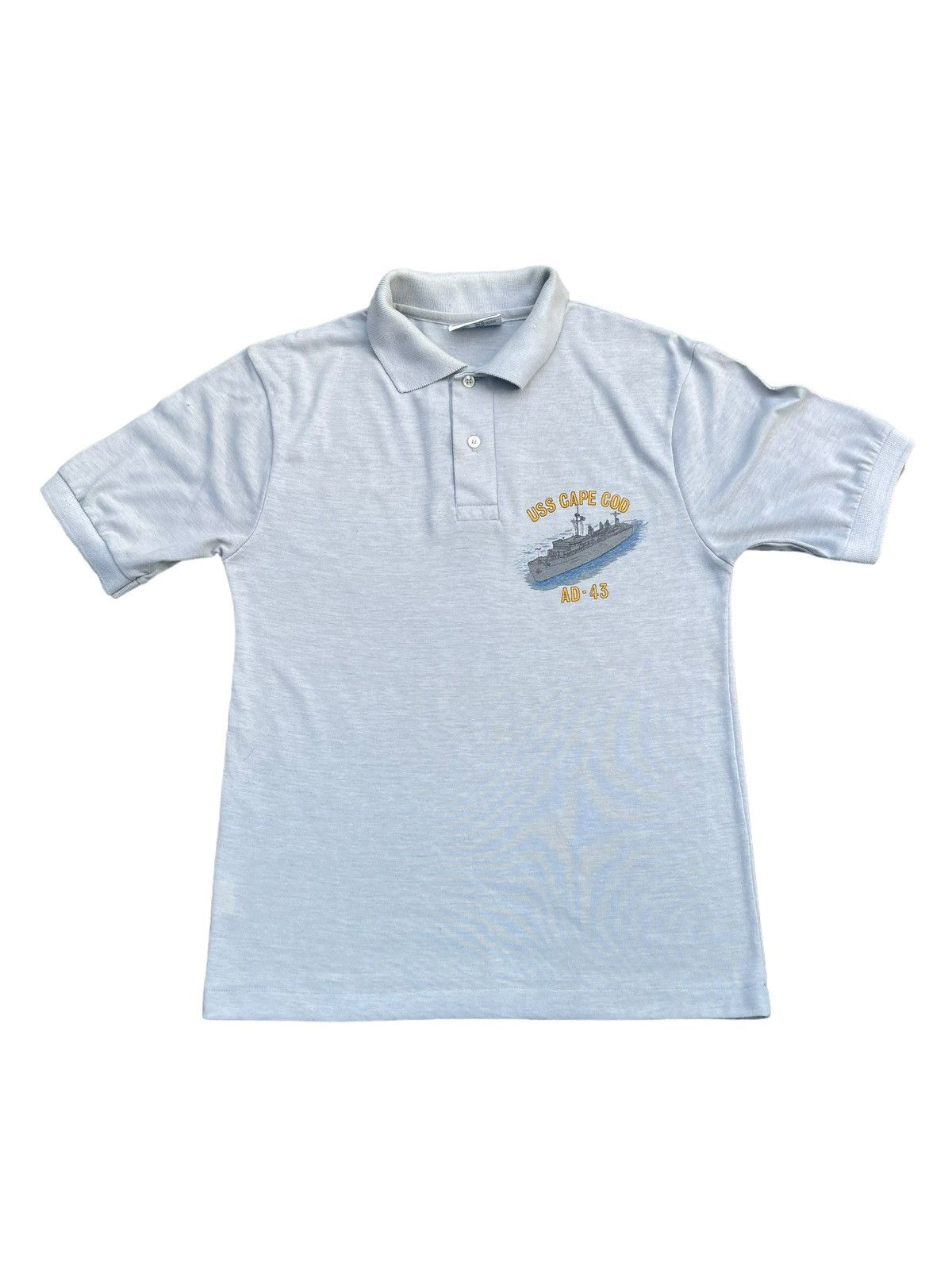 Hanes Vintage Hanes Uss Cape Cos AD-43 Polo Size US S / EU 44-46 / 1 - 1 Thumbnail
