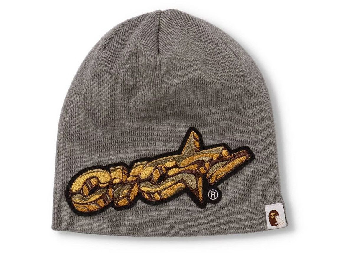 Bape × October's Very Own BAPE x OVO EMBROiDERED CAMO PATCH KNiT CAP Size ONE SIZE - 17 Thumbnail
