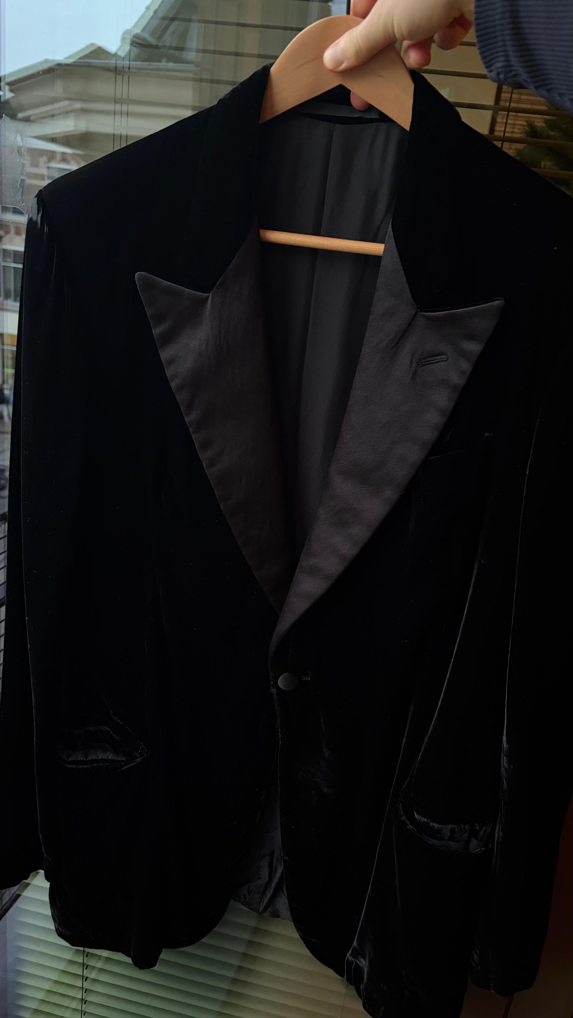 Armani Black Velvet Blazer
