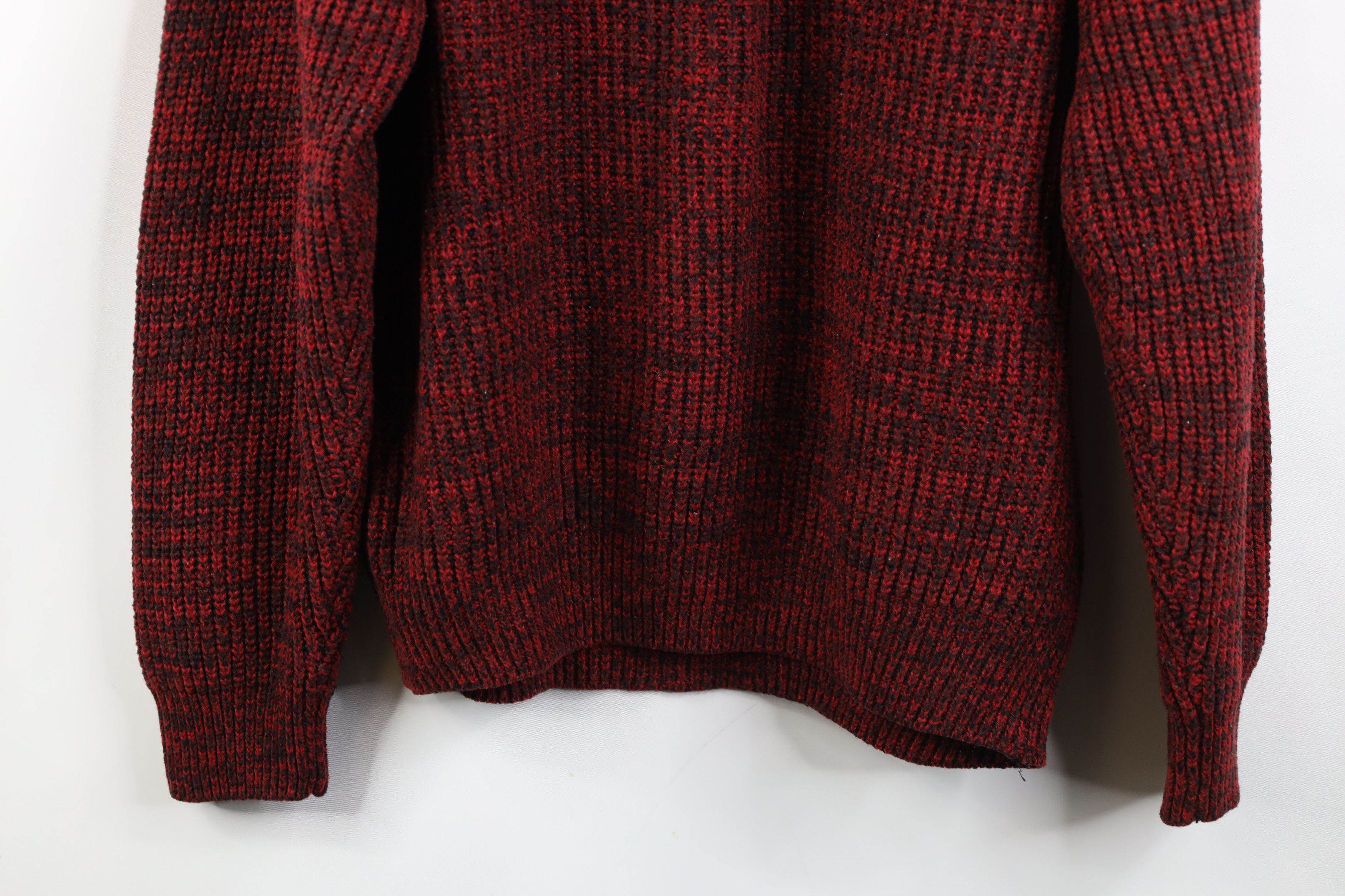 Vintage Vintage 90s Streetwear Ribbed Knit Sweater Heather Red Size US M / EU 48-50 / 2 - 9 Thumbnail