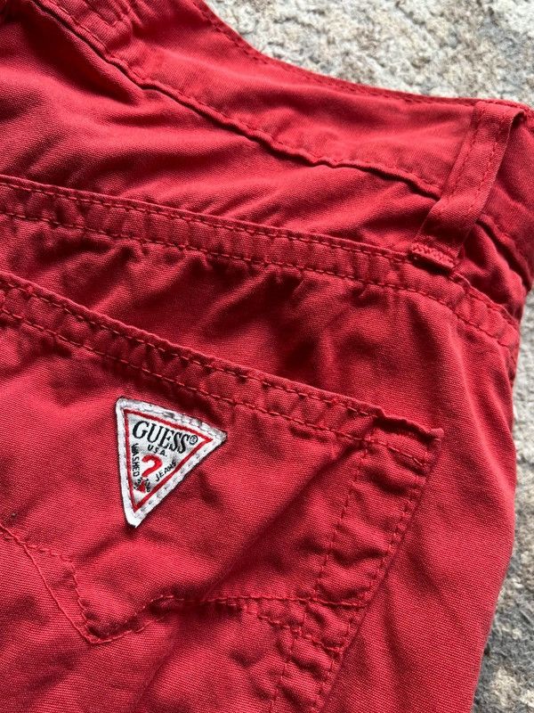 Guess Guess Jeans Made in Italy Red Vintage 90s Rare Slim Fit Size 27" / US 4 / IT 40 - 4 Thumbnail