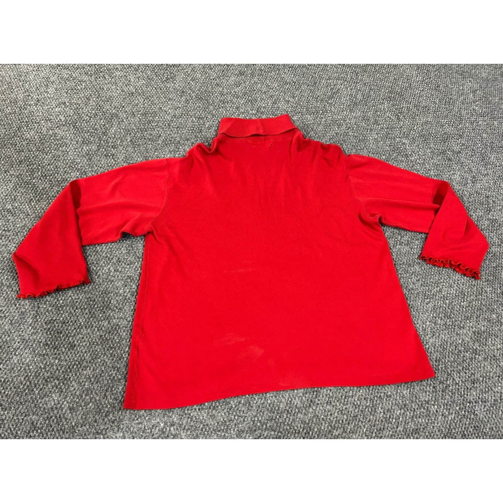 J.Crew VINTAGE J.CREW Oarsman Sweater Womens L Red Turtleneck Pullover Knit Stretch Bell Sleeve Casual Winter Fall Mens Womens Boys Girls Size L / US 10 / IT 46 - 7 Thumbnail