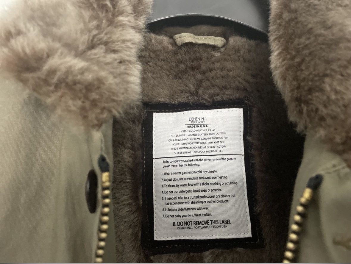 Dehen 1920 Dehen 1920 N-1 Deck Jacket Olive/Kodiak Mouton Size US L / EU 52-54 / 3 - 4 Thumbnail