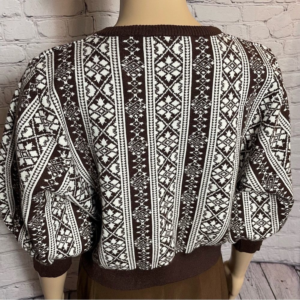 Other NWT New $165 Le Civique Knit 3/4 Puff Sleeve Brown Sweater Size M / US 6-8 / IT 42-44 - 8 Thumbnail