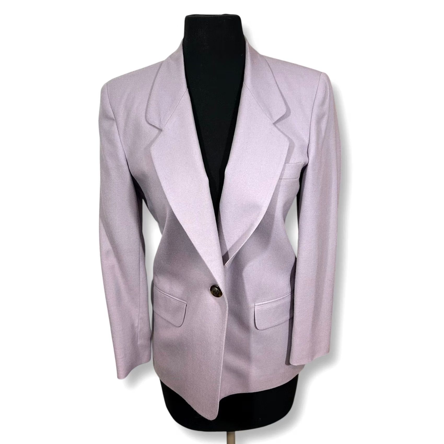 Talbots EUC Talbots Wool Blazer Single Button Lavender Womens Jacket 2 Petite Size XS / US 0-2 / IT 36-38 - 2 Thumbnail