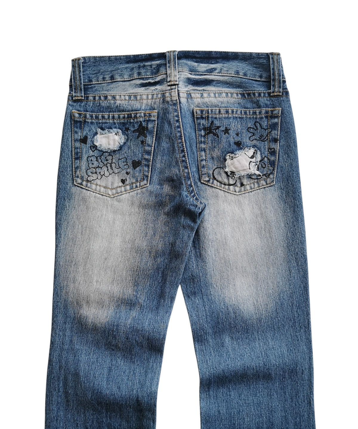 Anime Vintage Mickey Mouse Denim Distressed Jeans Size US 29 - 4 Thumbnail