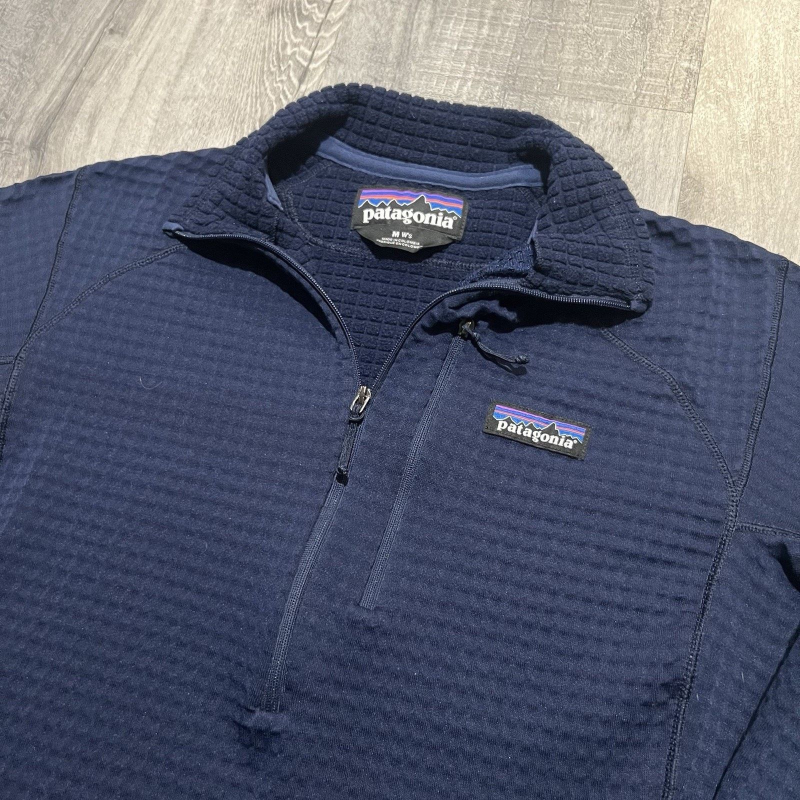 Patagonia Patagonia Pullover Navy Waffle Grid Fleece Polartec Hike M Size M / US 6-8 / IT 42-44 - 3 Thumbnail