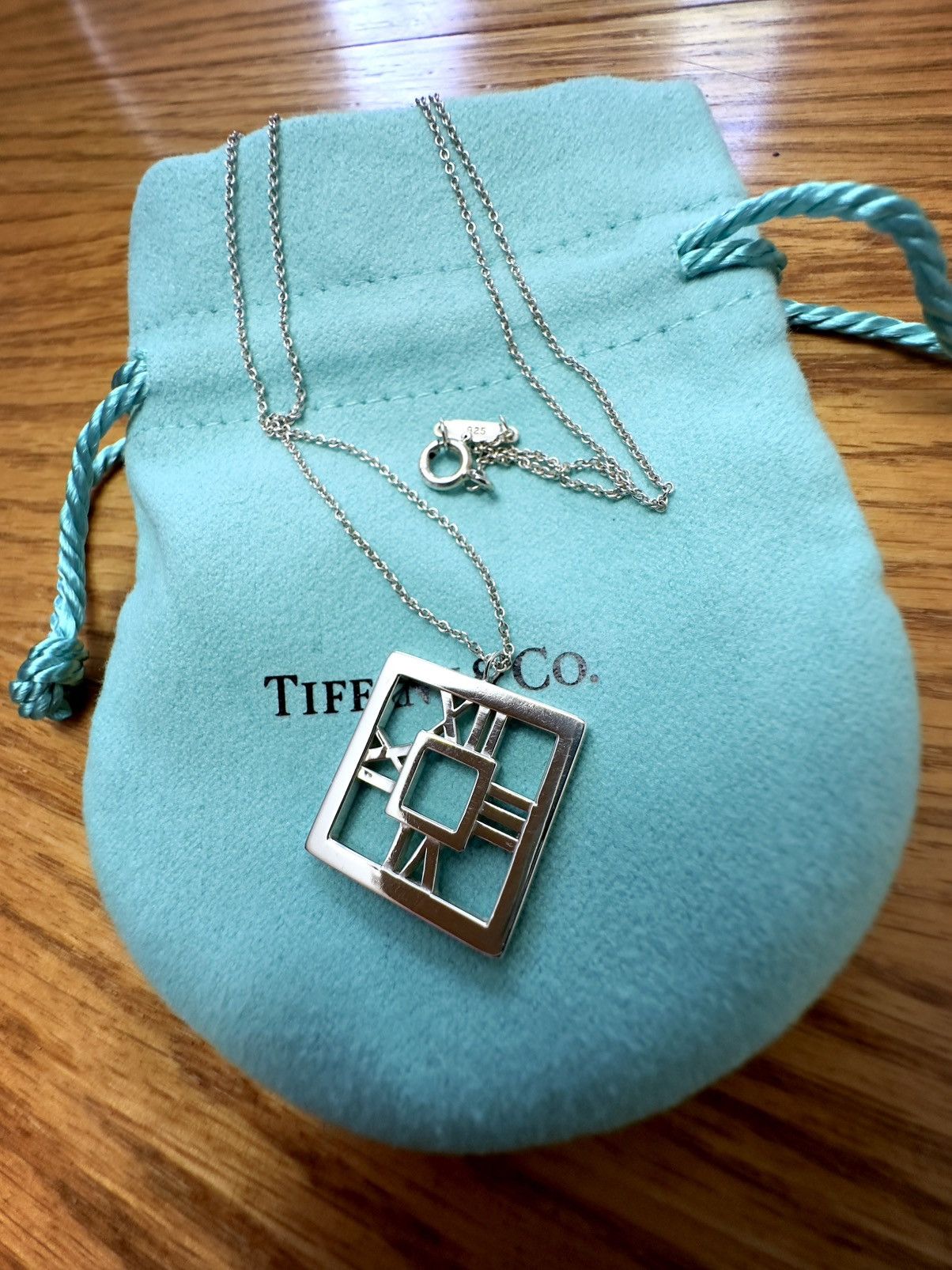 Tiffany & Co. Tiffany & Co. atlas Roman Numeral Square Pendant Size ONE SIZE - 3 Thumbnail