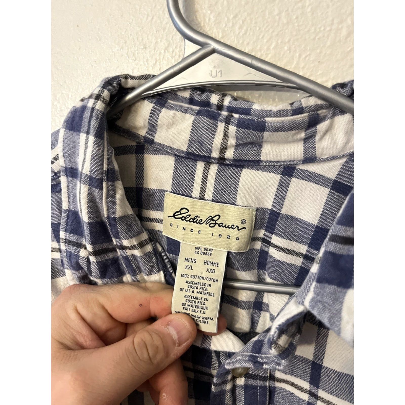 Eddie Bauer VINTAGE Eddie Bauer Flannel Shirt MENS XXL Blue Plaid Long Sleeve Button Down Size US XXL / EU 58 / 5 - 2 Thumbnail