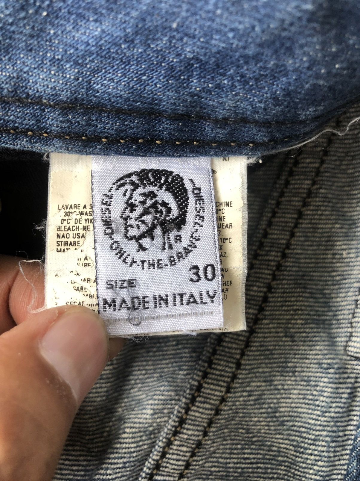 If Six Was Nine Japanese Diesel Flared Jeans Distressed Denim Size US 31 - 18 Thumbnail