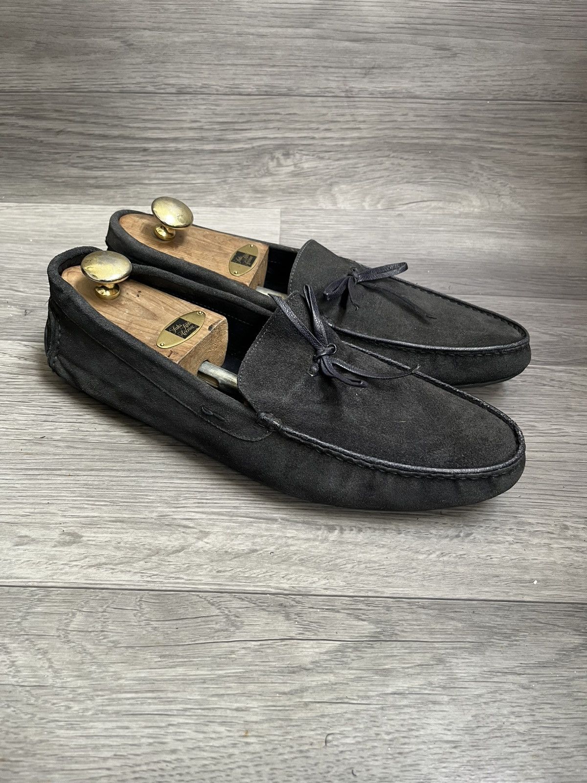 John Lobb John lobb navy blue suede penny loafer Size US 11.5 / EU 44-45 - 6 Thumbnail