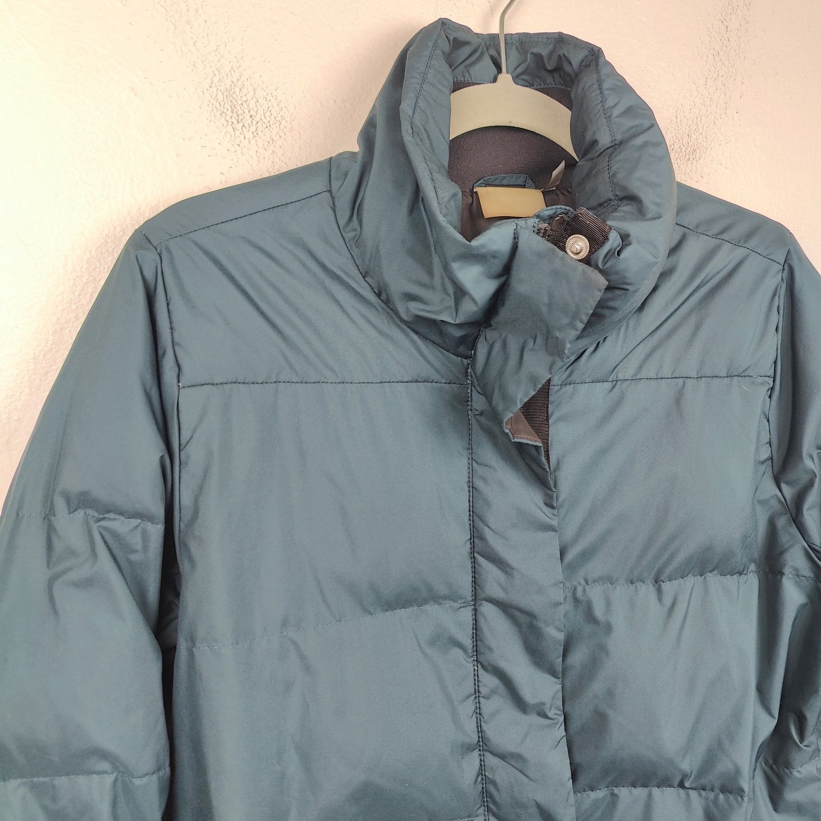 Athleta Athleta Down Puffer Bomber Jacket Womens Medium Dark Teal Size M / US 6-8 / IT 42-44 - 3 Thumbnail