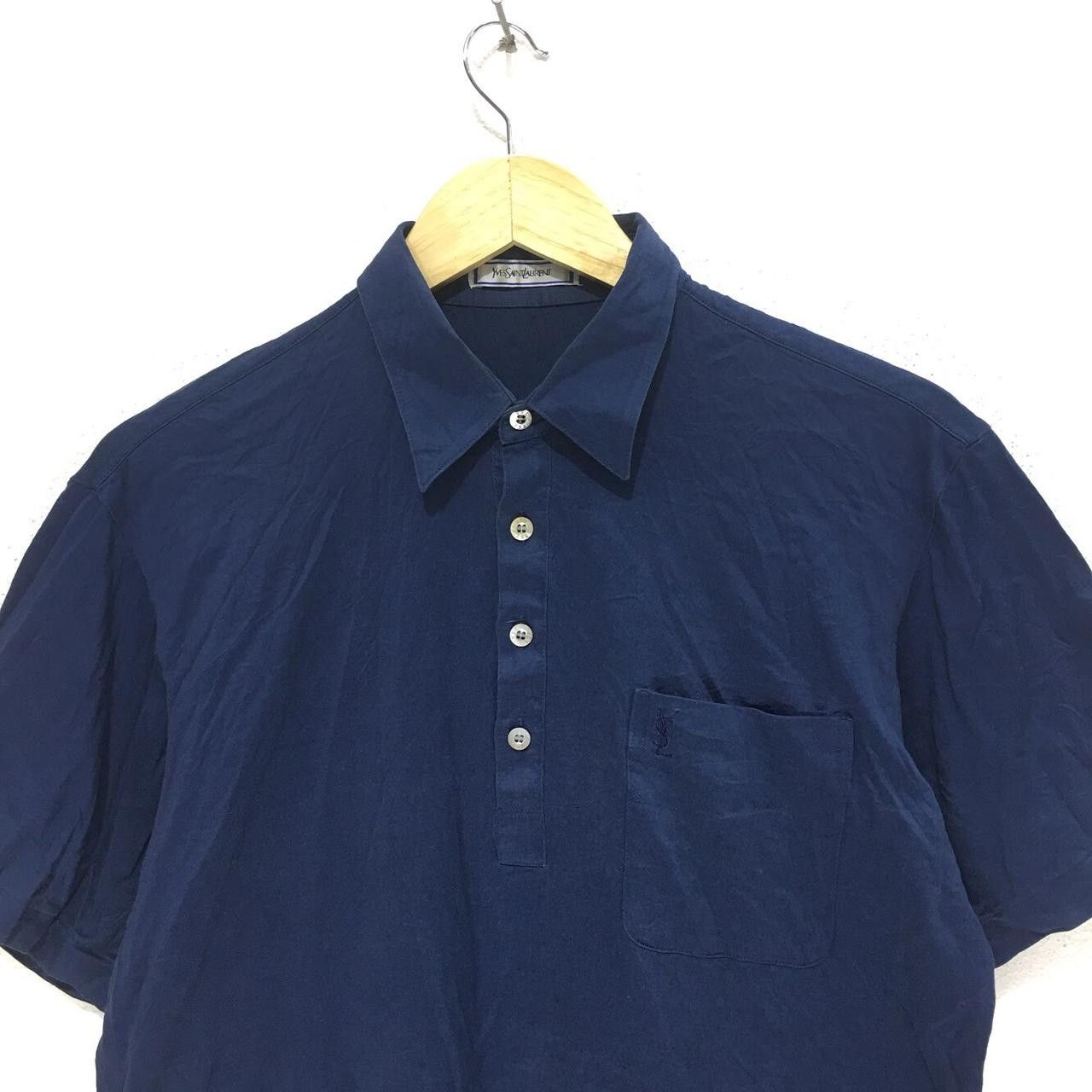 Yves Saint Laurent YVES SAINT LAURENT Paris YSL Made In Japan Blue Small Size US L / EU 52-54 / 3 - 2 Thumbnail