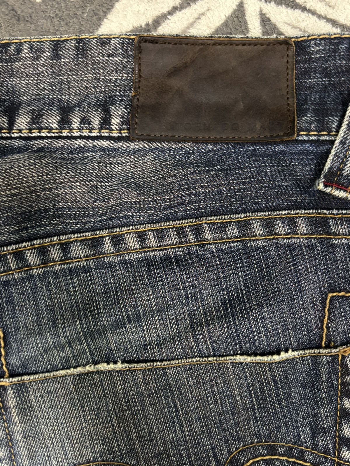Tornado Mart Vintage Tornado Mart Mud Wash Spiral Flare Distressed Jeans Size US 31 - 12 Thumbnail
