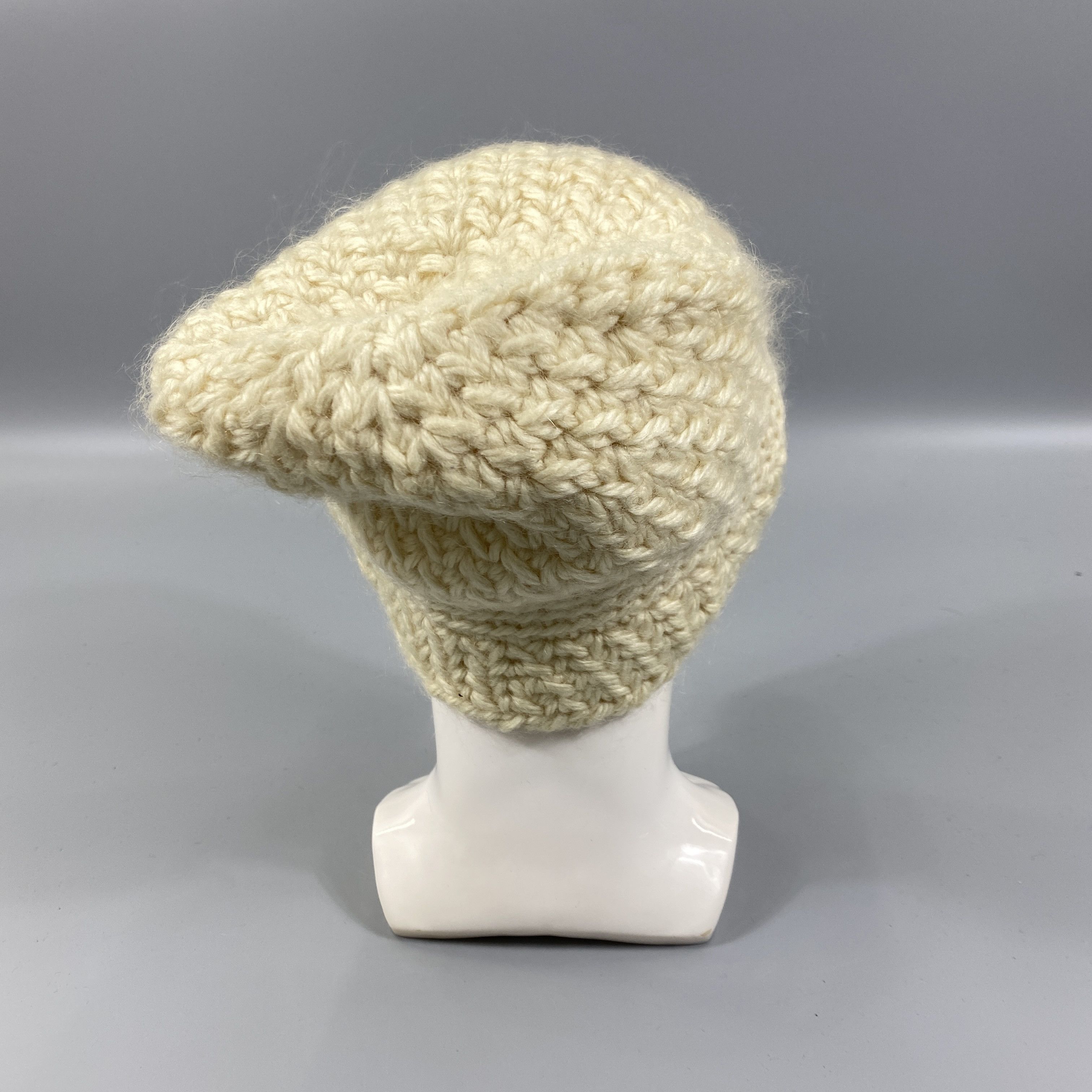 Japanese Brand Knit Cream Snow Cap Beanie Hat -BN1158 Size ONE SIZE - 2 Thumbnail