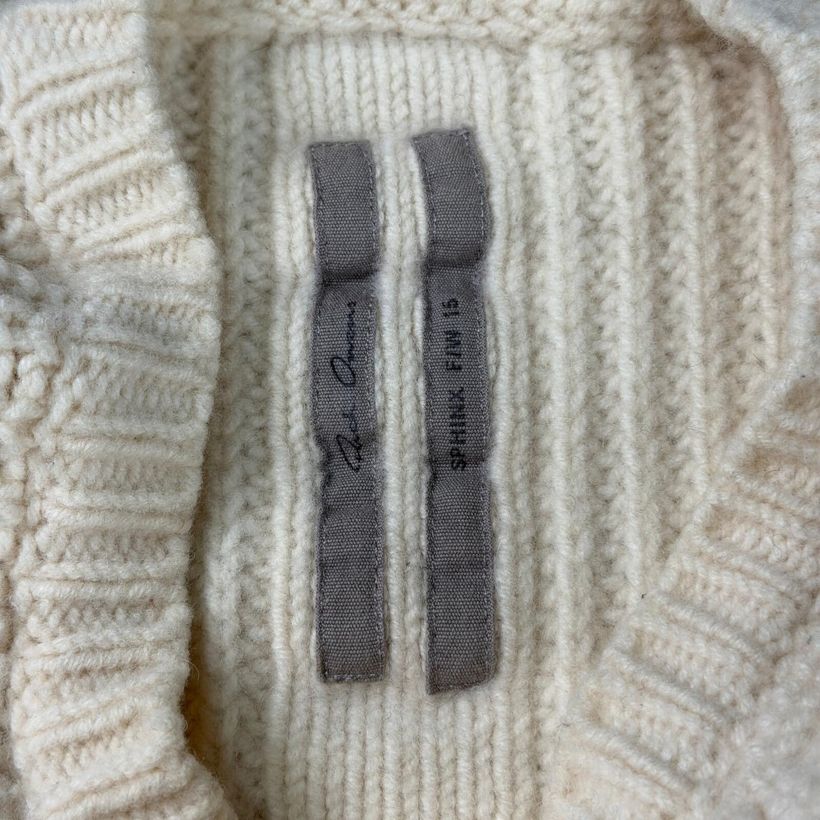 Rick Owens Rick Owens FW15 Sphinx Cable Knit Sweater Size US M / EU 48-50 / 2 - 5 Thumbnail