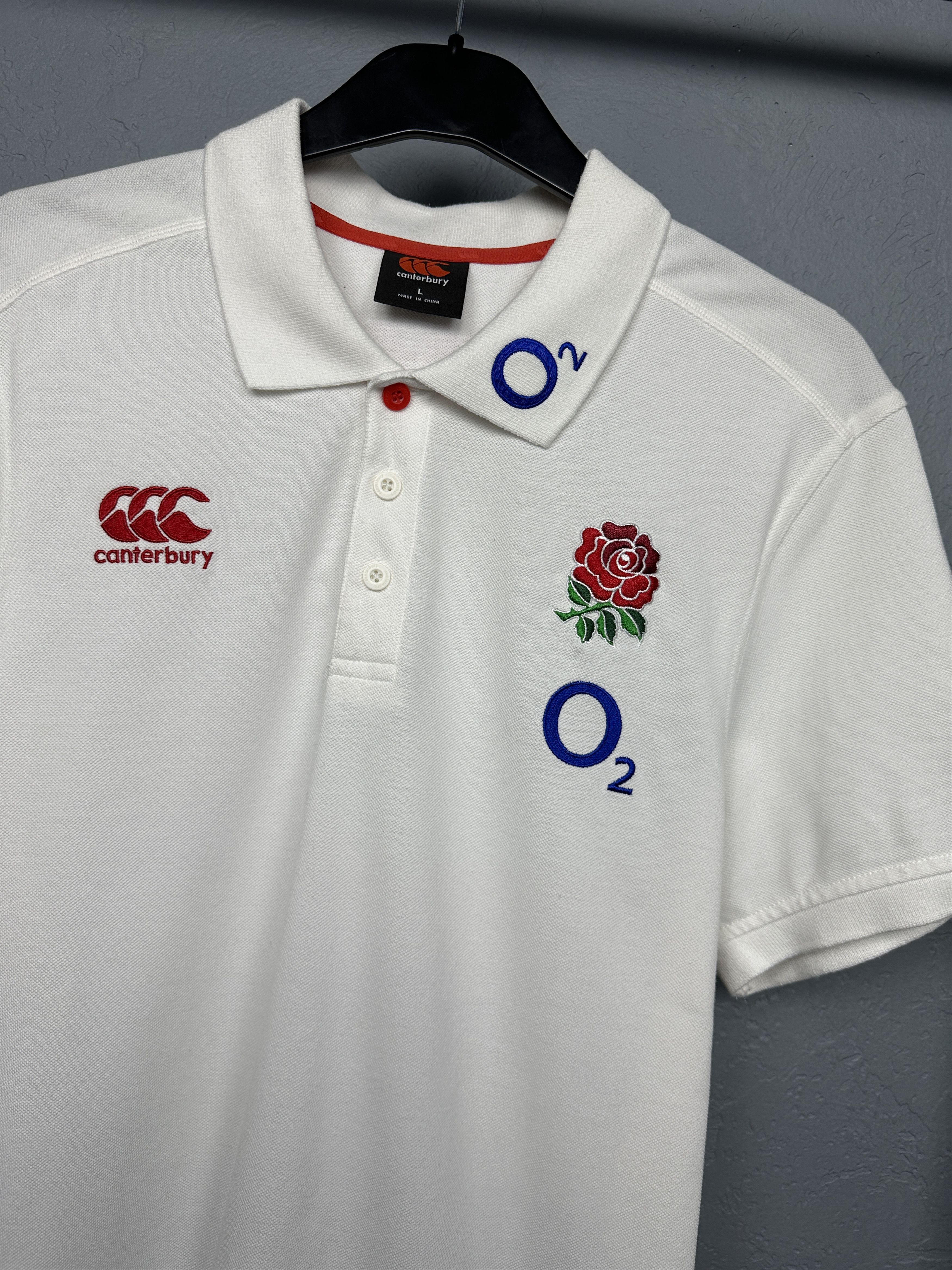 Canterbury of New Zealand Canterbury O2 England Rugby Polo Shirt Size US L / EU 52-54 / 3 - 2 Thumbnail