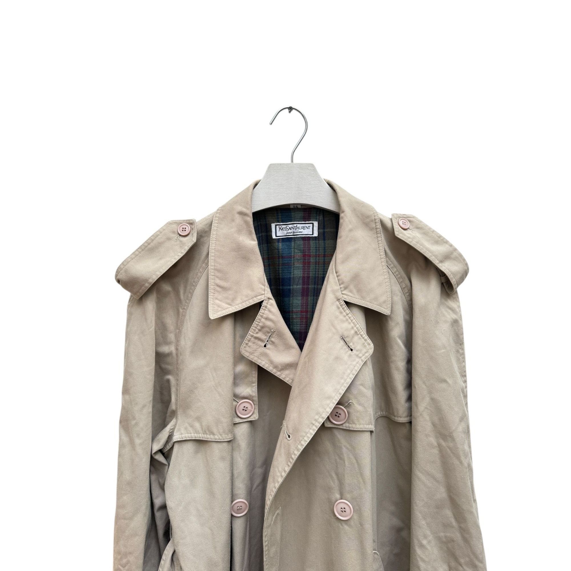 Yves Saint Laurent Beige Trench Coat Size US XL / EU 56 / 4 - 4 Thumbnail
