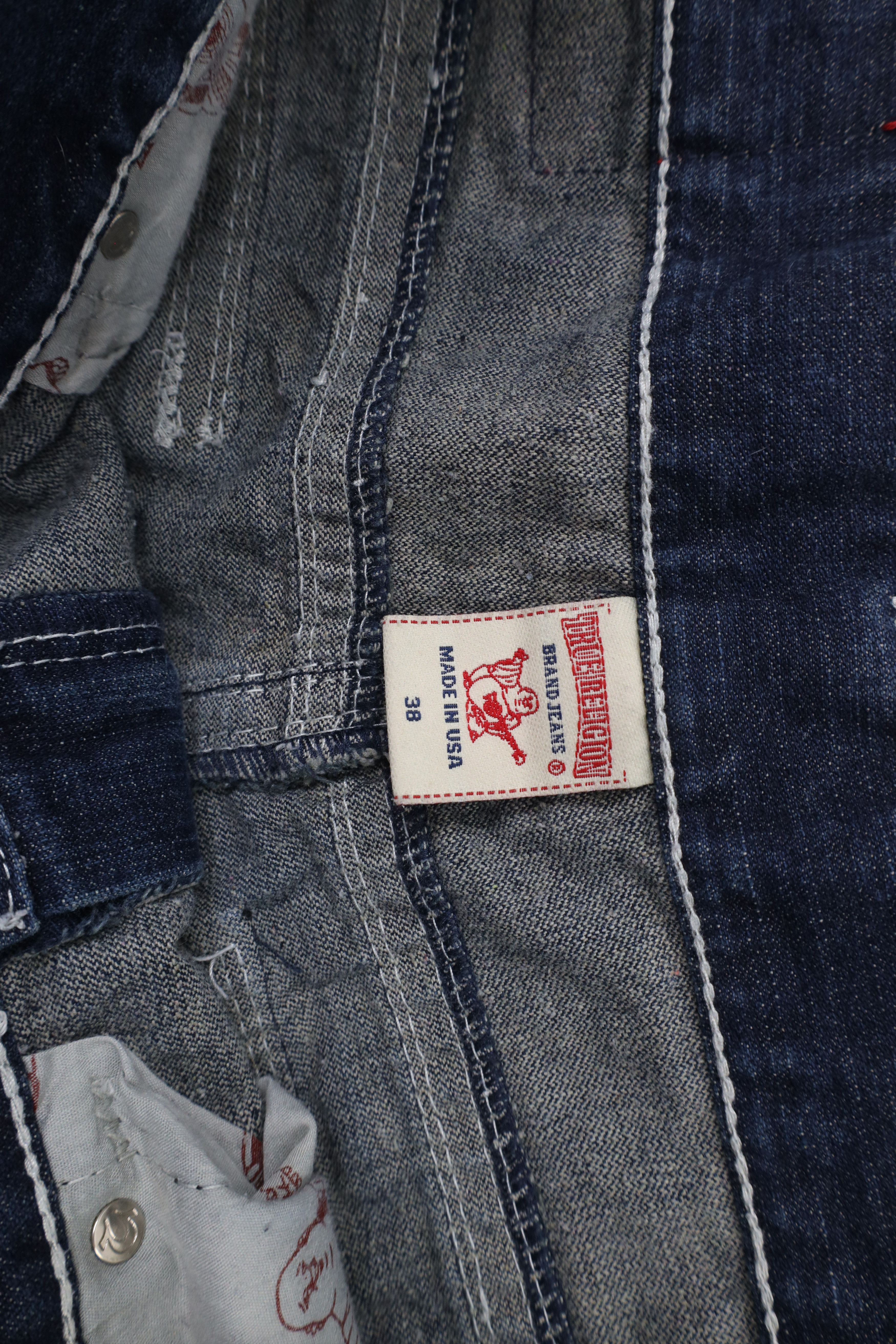 True Religion × Vintage Vintage True Religion Ricky Big QT Denim Jeans Blue USA Size US 38 / EU 54 - 8 Thumbnail