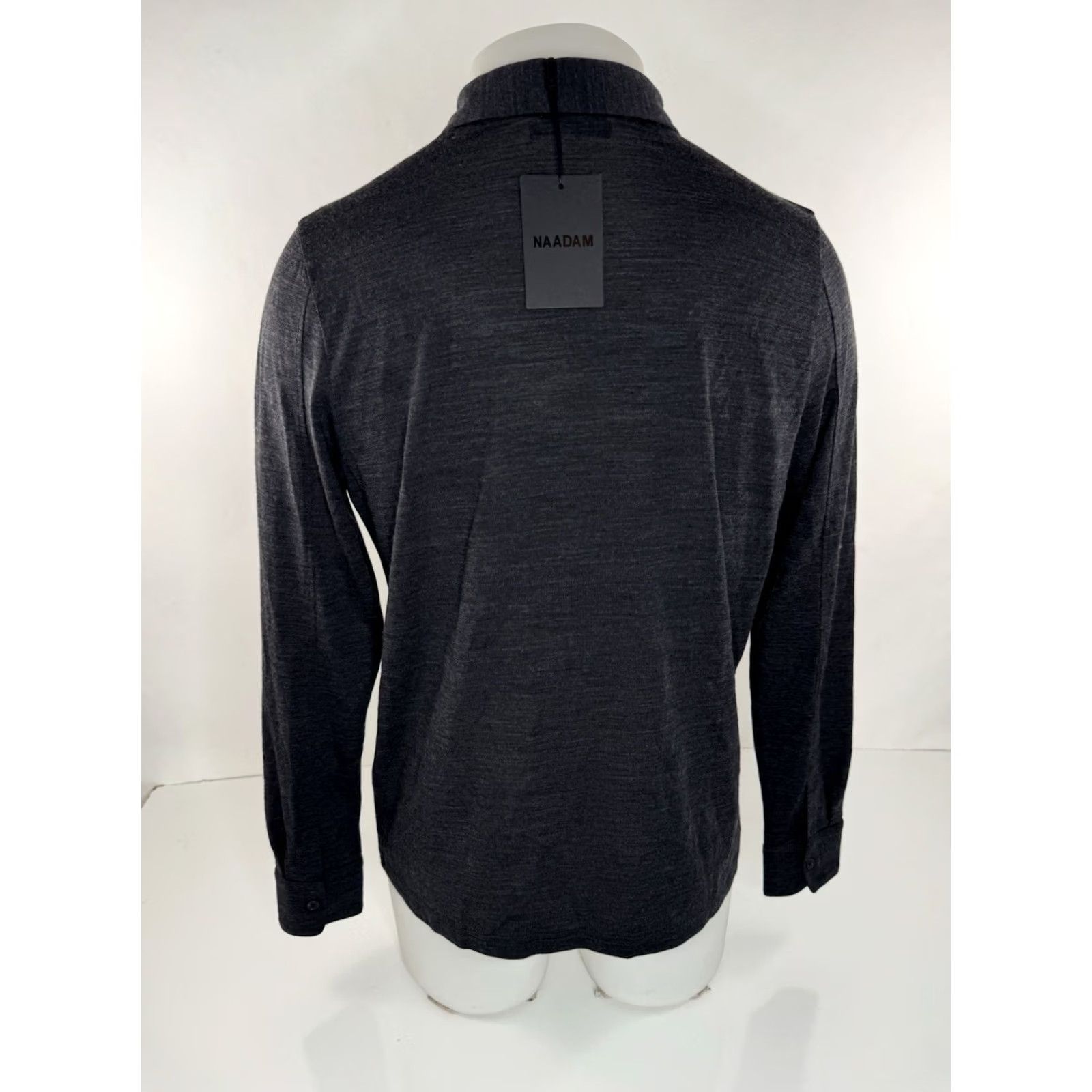 NAADAM NAADAM Cashmere Mens M Ultralight Shirt Button-Up Charcoal Long Sleeve XL? Size US M / EU 48-50 / 2 - 3 Thumbnail