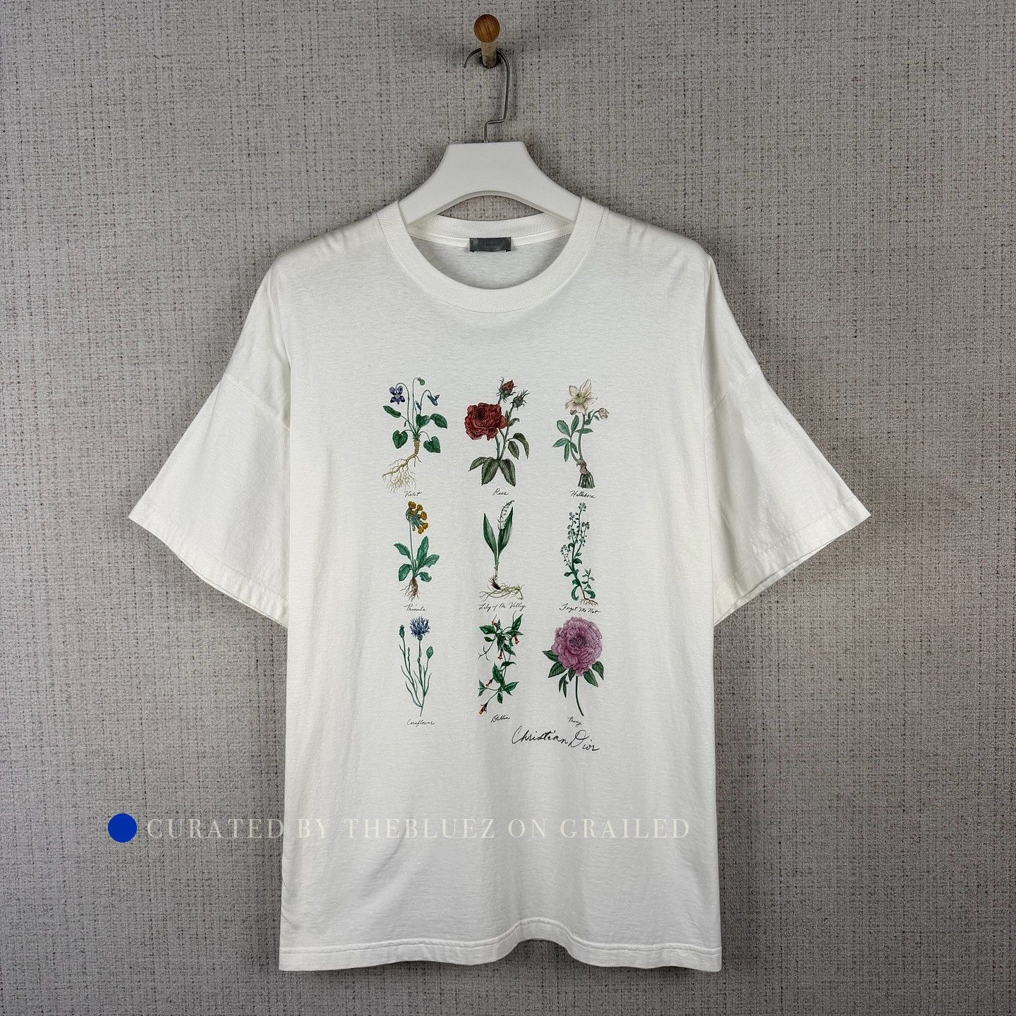 Dior Floral Print T-Shirt in White, Size XL Size US XL / EU 56 / 4 - 1 Thumbnail