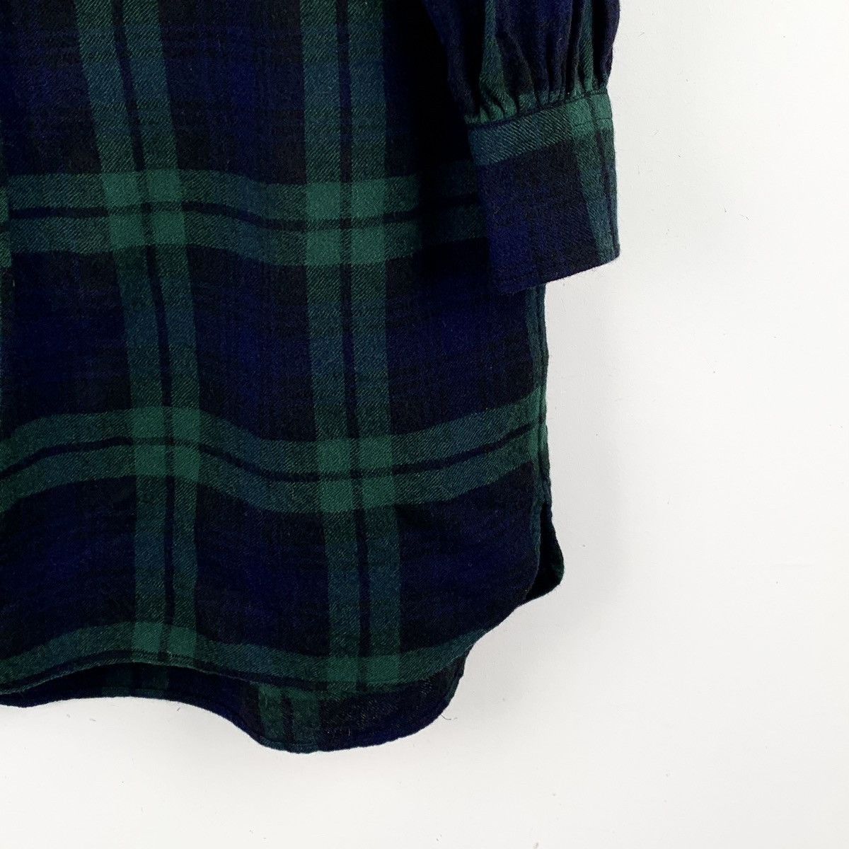 Burberry Burberry Classic Check Wool Lapel Long Sleeve Dress K26WX Size S / US 4 / IT 40 - 4 Thumbnail