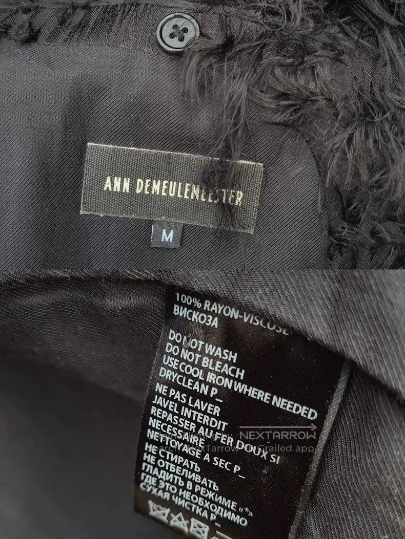Ann Demeulemeester black silk textured blazer jacket . Size US M / EU 48-50 / 2 - 8 Thumbnail