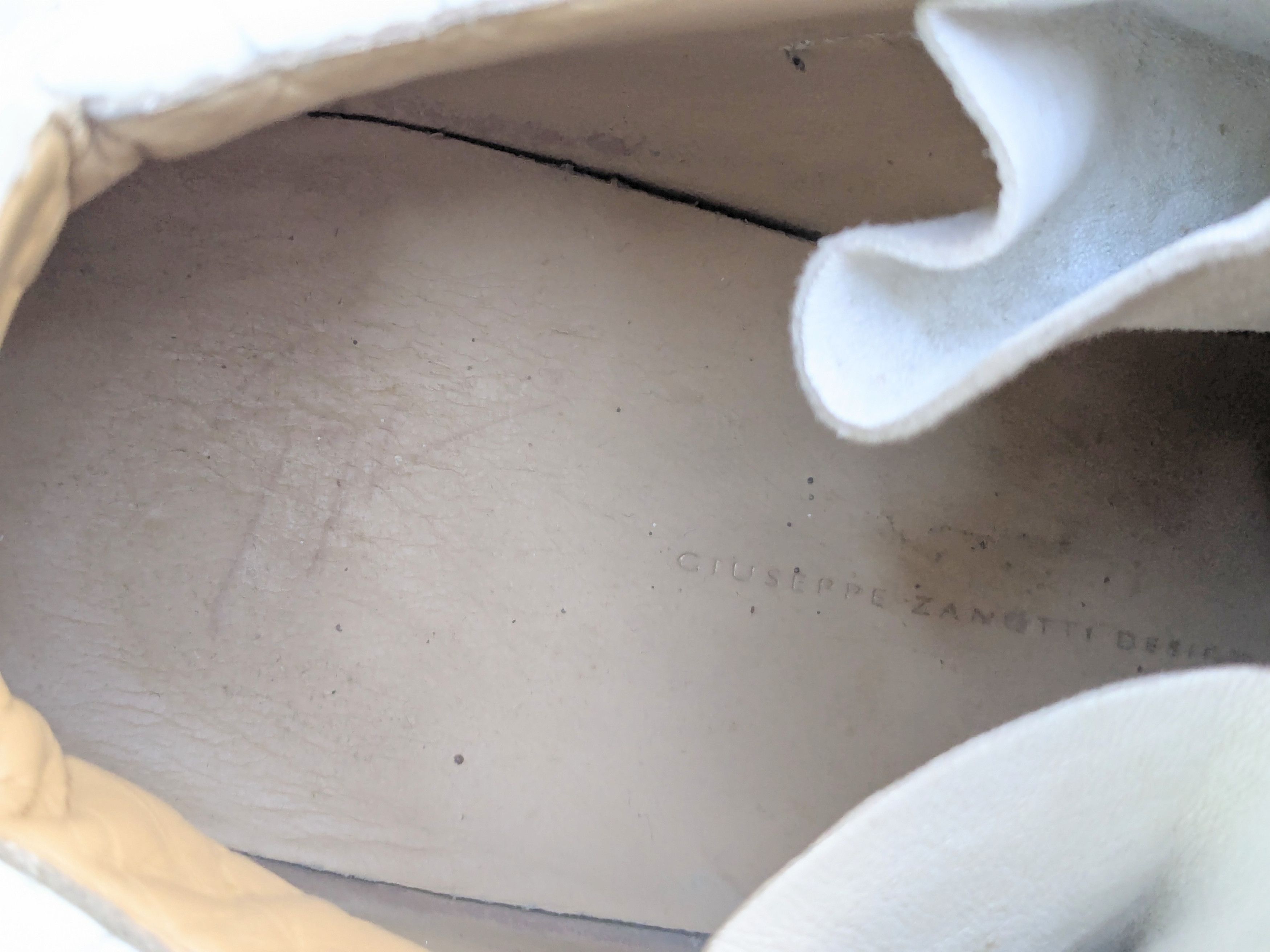 Giuseppe Zanotti Giuseppe Zanotti Sneakers White Gold 11 44 High Tops Leather Size US 11 / EU 44 - 2 Thumbnail
