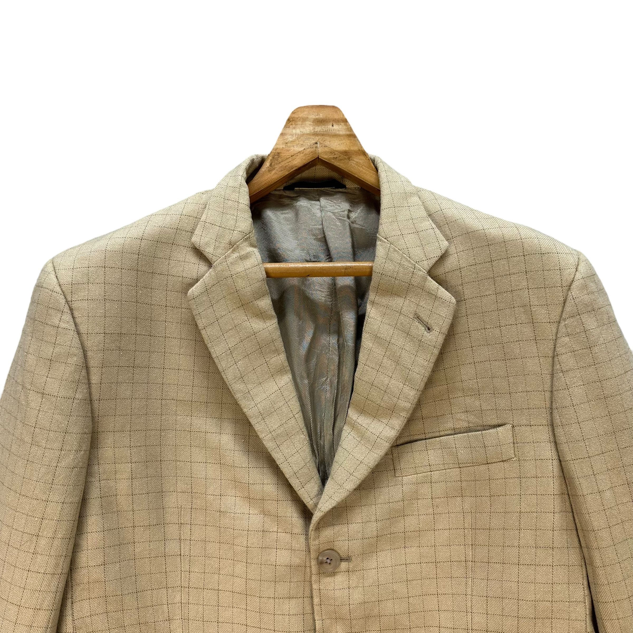 Burberry Vintage BURBERRY Kensington Check Wool Silk Blazer #A79-1916 Size US M / EU 48-50 / 2 - 2 Thumbnail