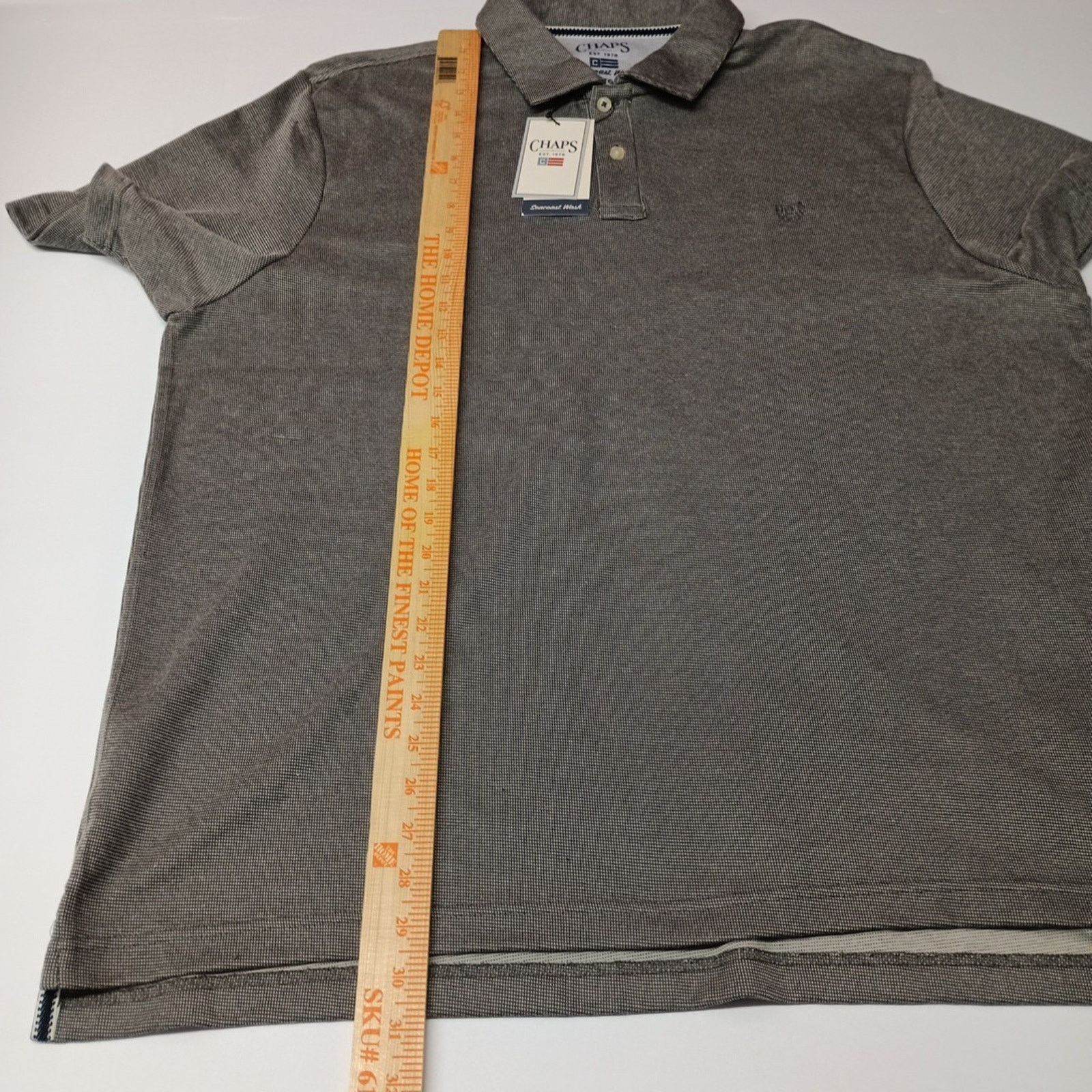 Chaps Chaps Rockland Textured Polo Shirt Men's Size 2XL Gray Size US XXL / EU 58 / 5 - 5 Thumbnail