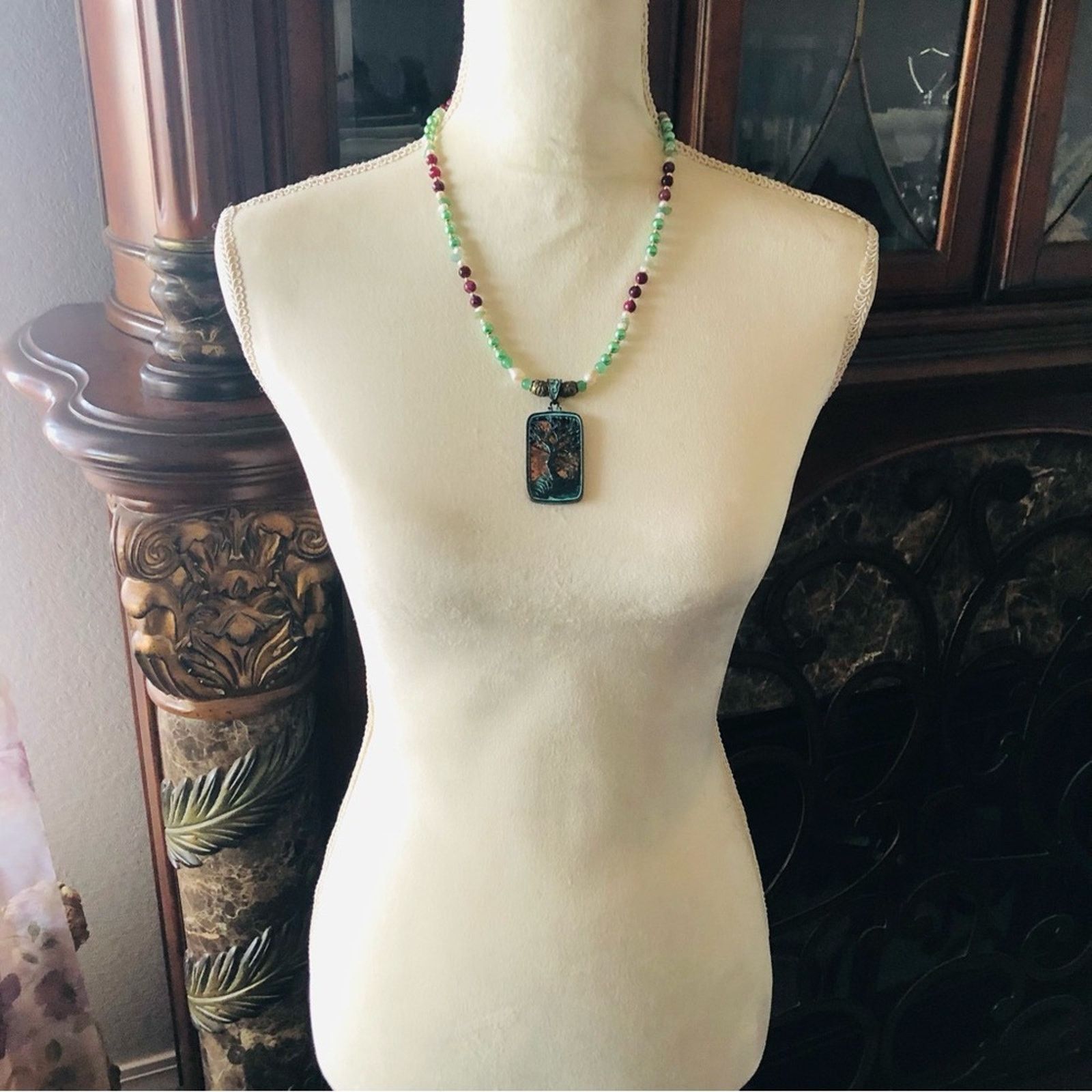 Handmade Handcrafted repurpose genuine stone pearl necklace Size ONE SIZE - 5 Thumbnail