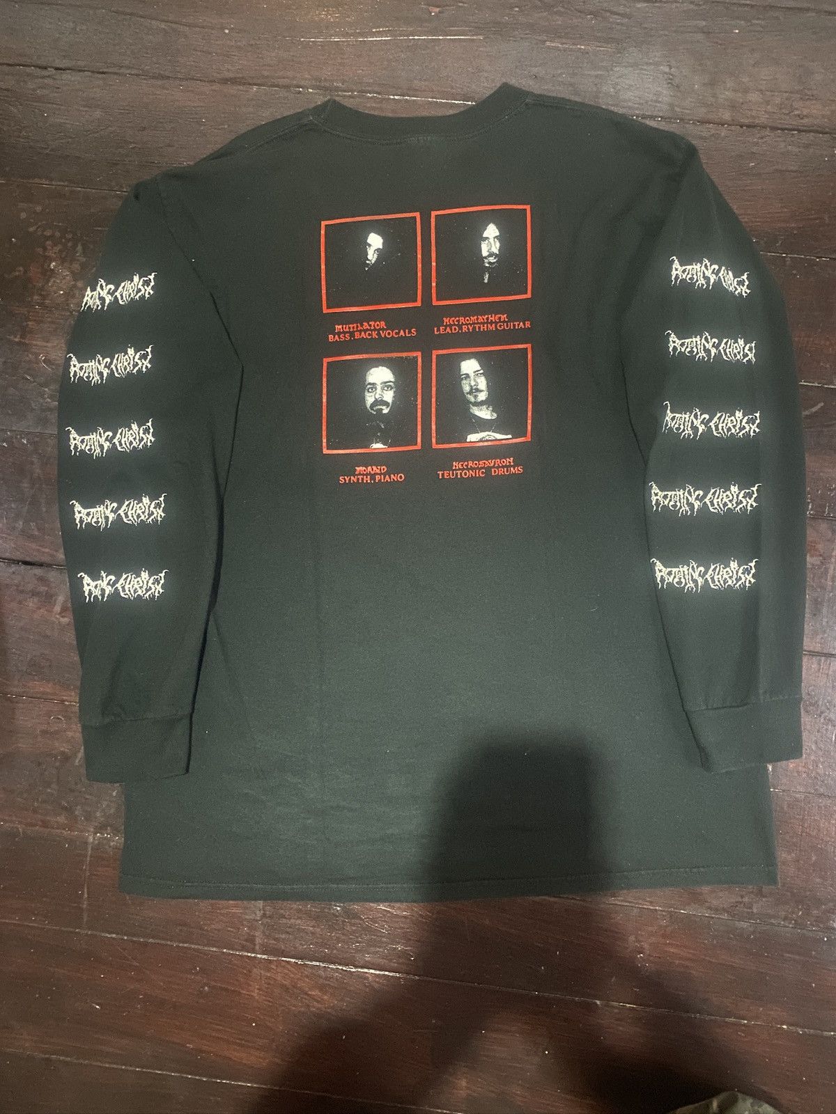 Band Tees Vintage Rare Rotting Christ 00s Black Metal Band T Shirt Size US L / EU 52-54 / 3 - 2 Thumbnail