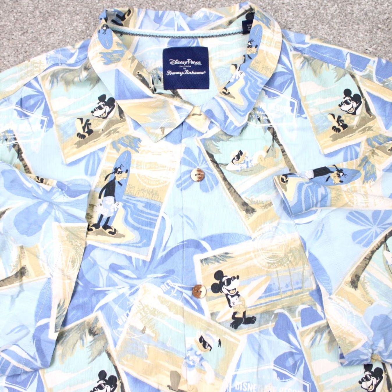 Tommy Bahama VINTAGE Tommy Bahama x Disney Parks Shirt Mens 3XL Blue Mickey Goofy Silk Hawaiian S/S Size US XXL / EU 58 / 5 - 2 Thumbnail