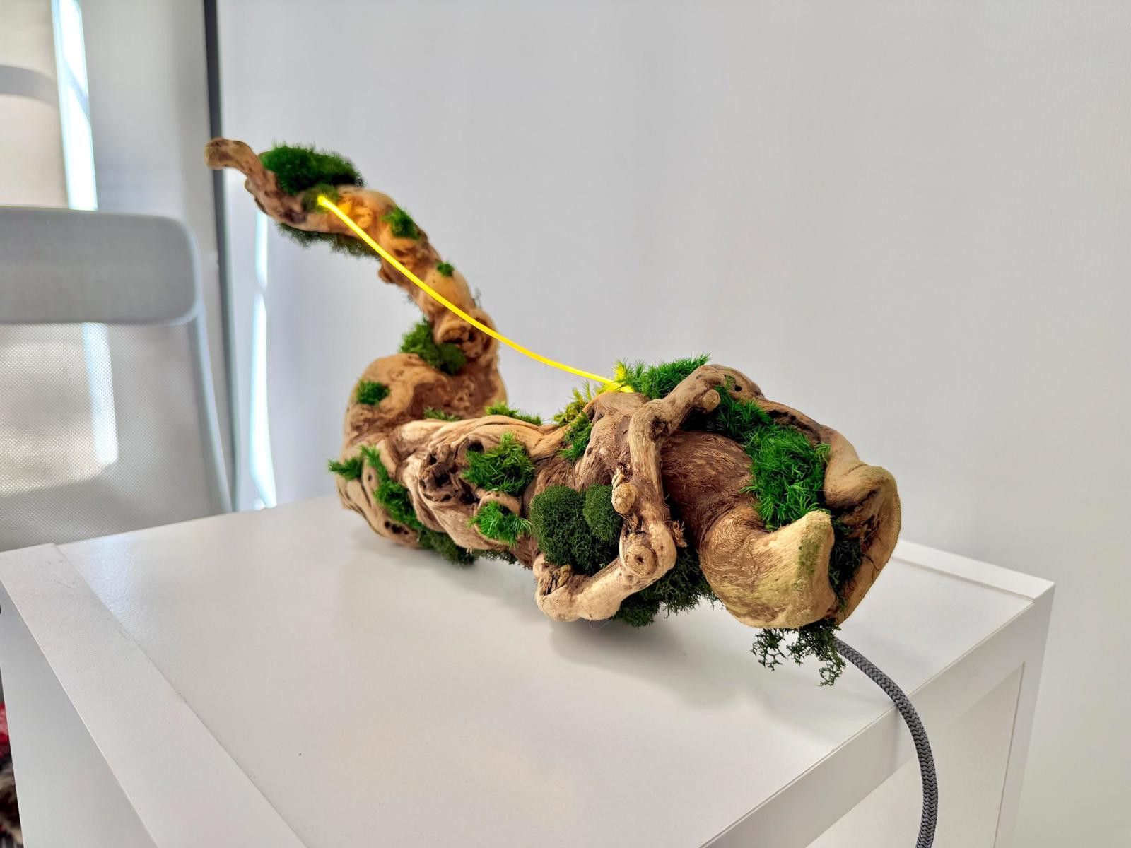 Other Driftwood, Original Grapevine Sculpture Lamp Preserved Moss Size ONE SIZE - 4 Thumbnail