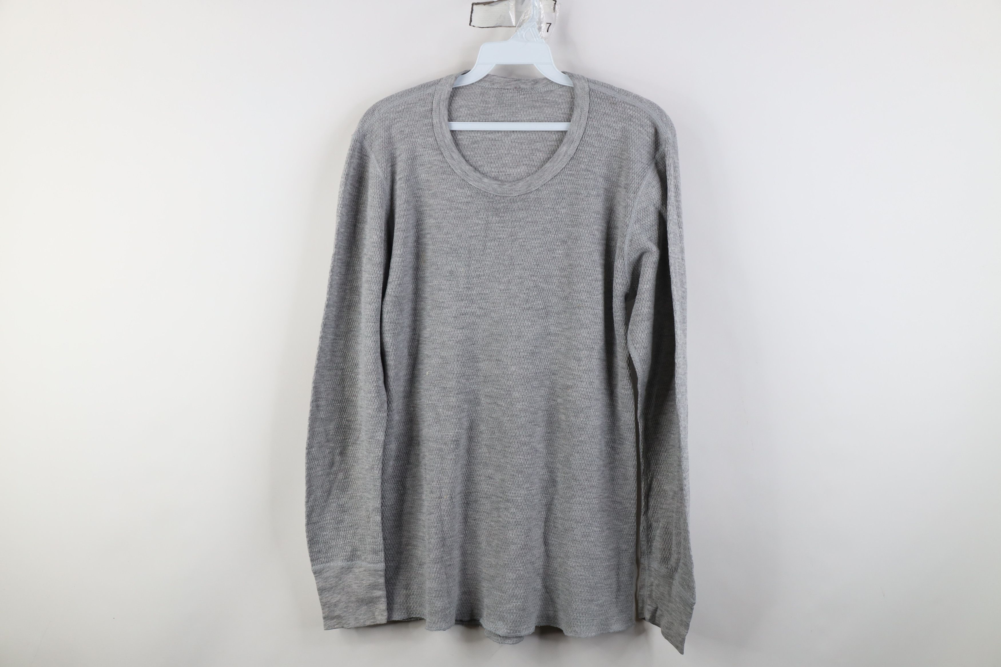 Vintage Vintage 90s Streetwear Waffle Knit Long Sleeve T-Shirt Size US M / EU 48-50 / 2 - 1 Thumbnail